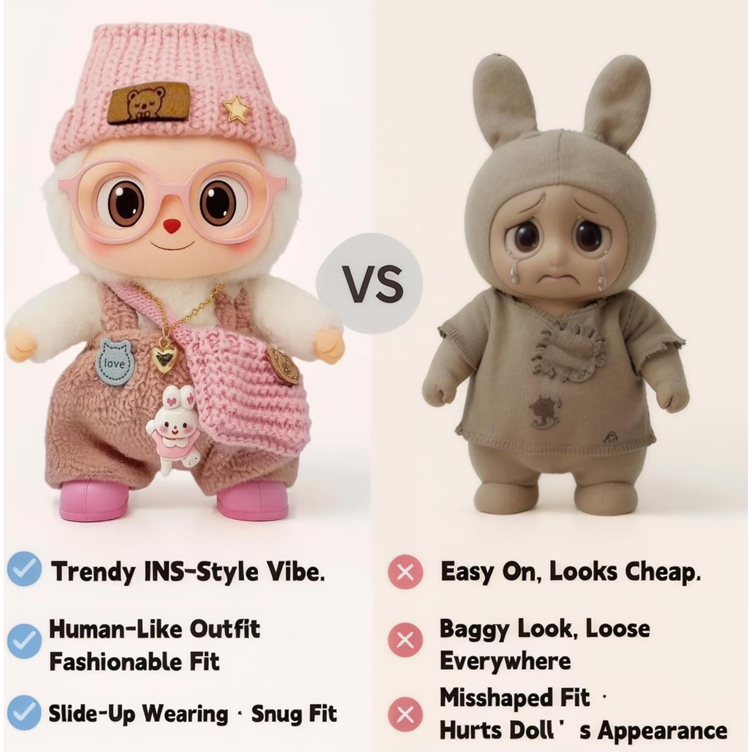 Conjunto Sweetheart Rosa para Muñeca de 17cm - 6 Piezas