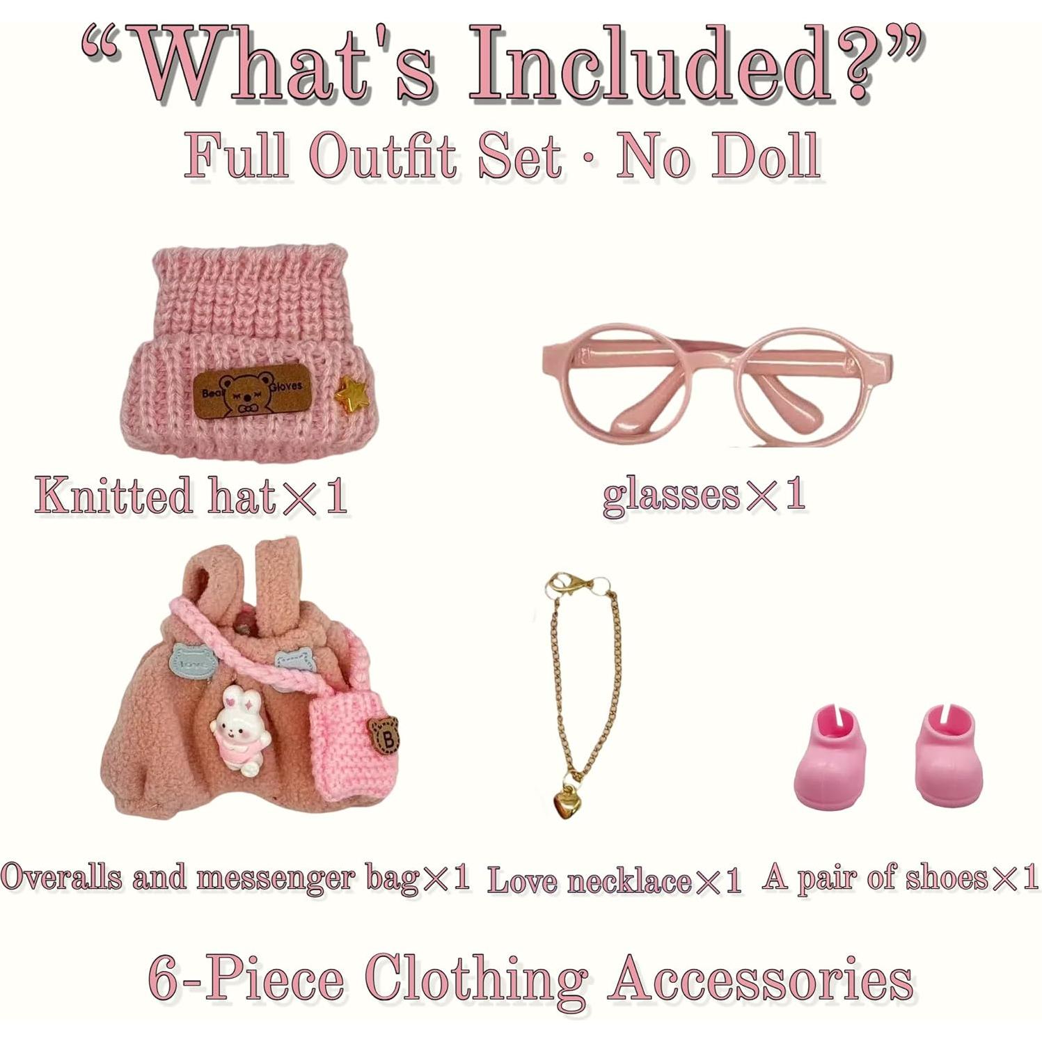 Conjunto Sweetheart Rosa para Muñeca de 17cm - 6 Piezas