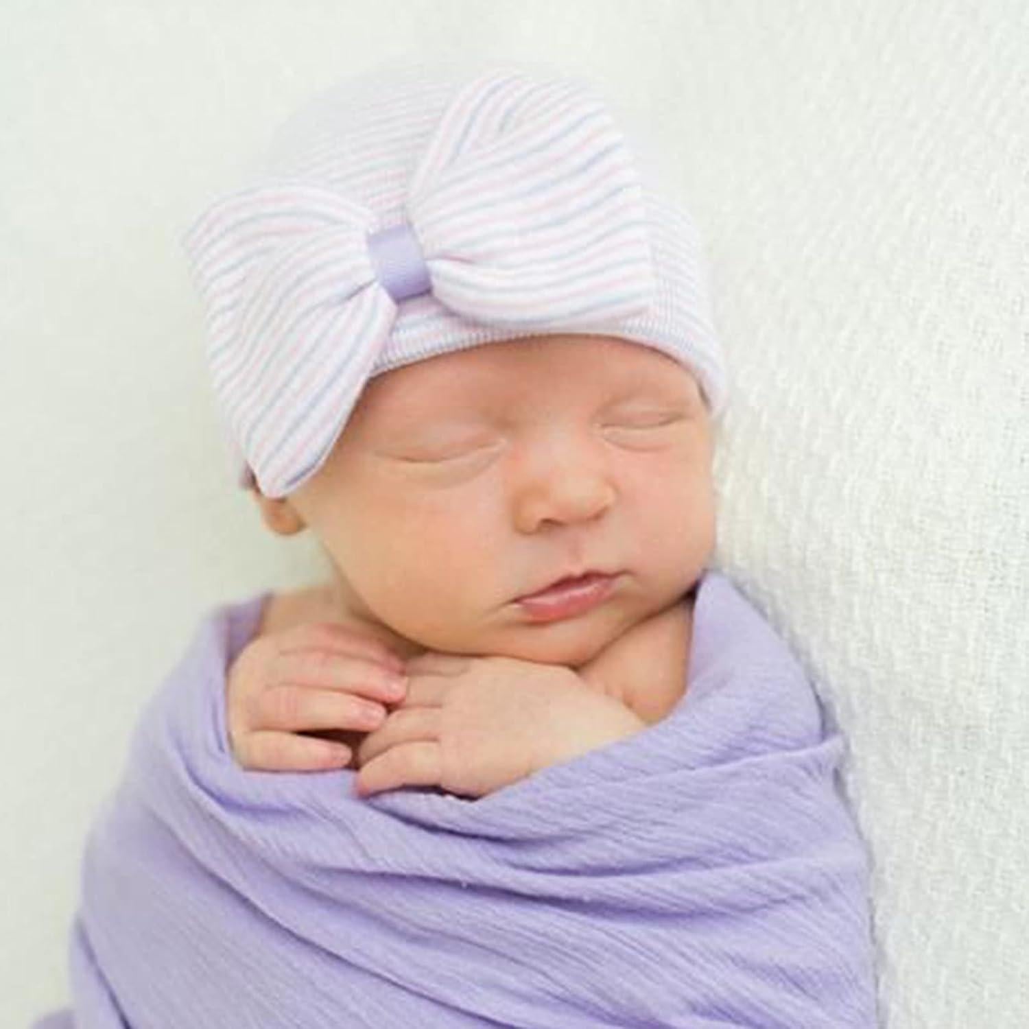 Sombreros de Hospital para Recién Nacidos DRESHOW - 4 Paquete