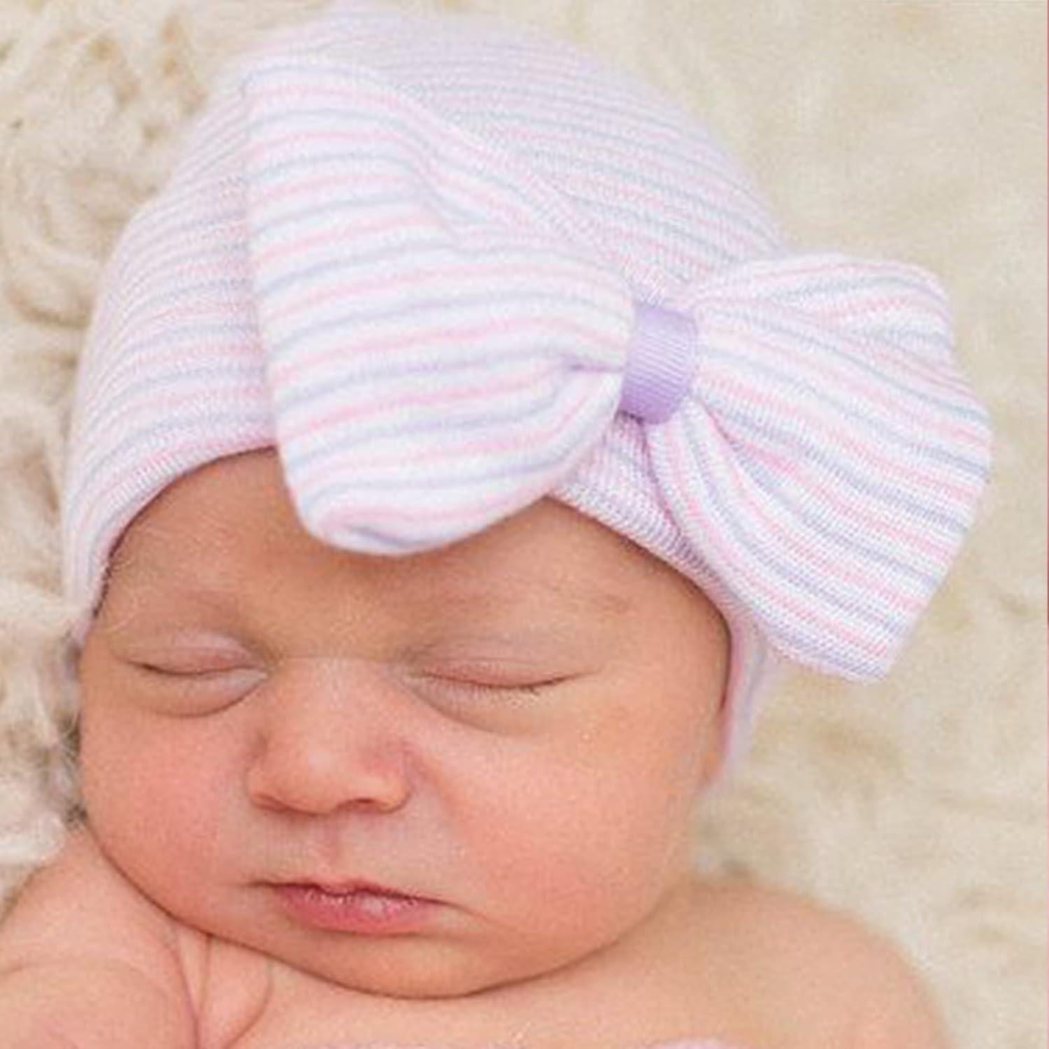 Sombreros de Hospital para Recién Nacidos DRESHOW - 4 Paquete