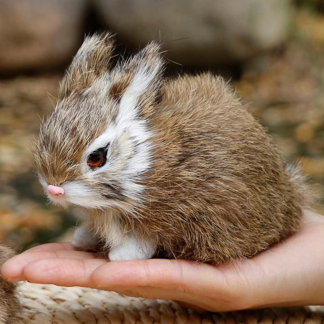 Paquete de 2 Conejos de Pascua Peludos Decorativos 10x14cm