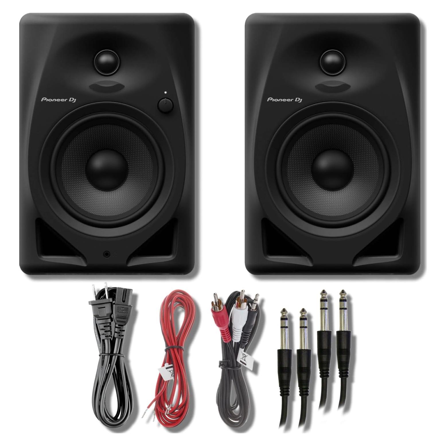 Monitores Activos Pioneer DM-50D 5" con Cables TRS