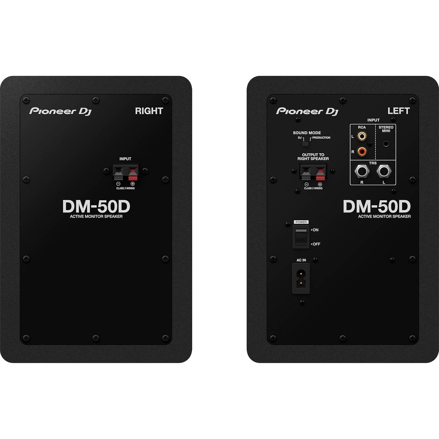 Monitores Activos Pioneer DM-50D 5" con Cables TRS