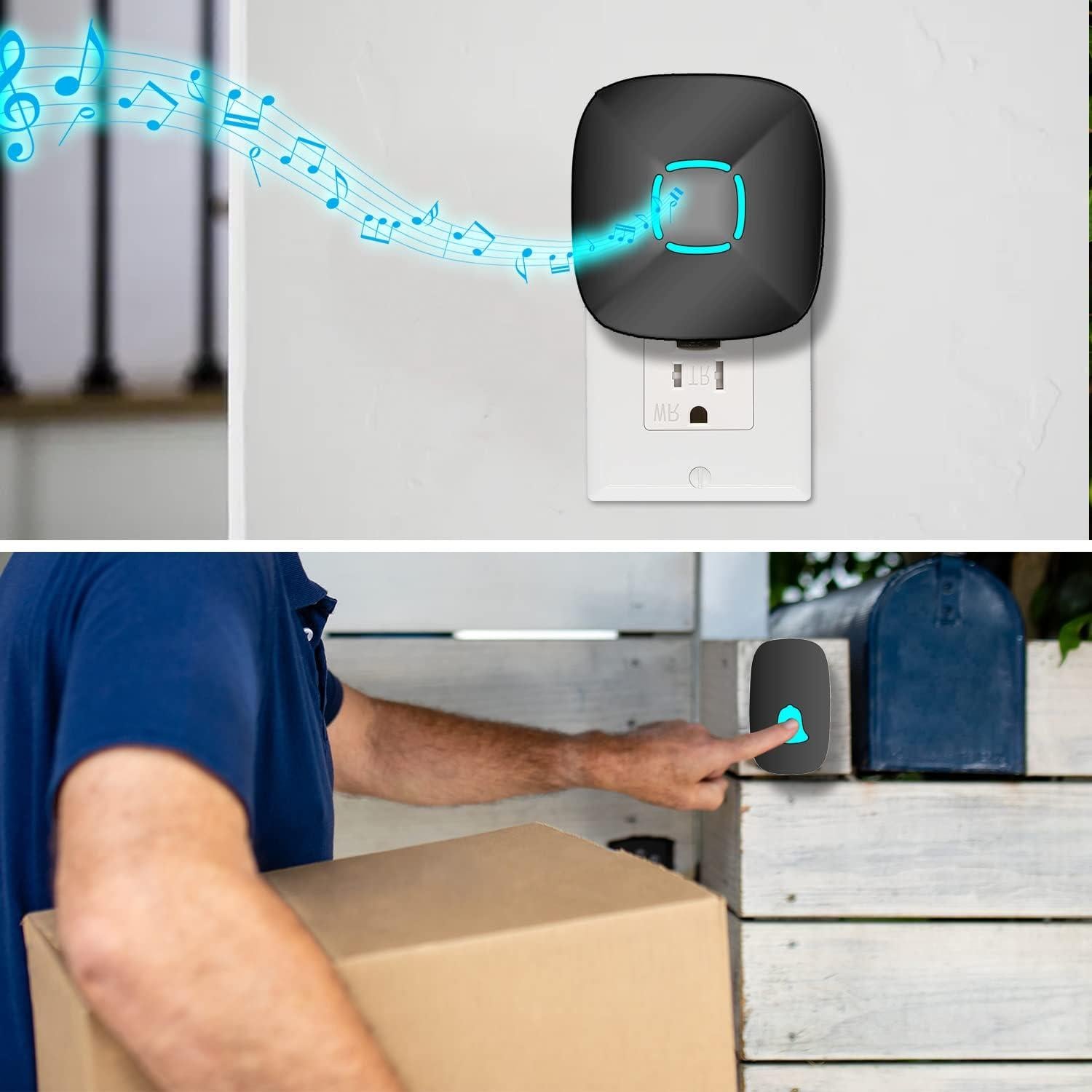 Timbre Inalámbrico Lovin Product Negro 36 Tonos 1000 m