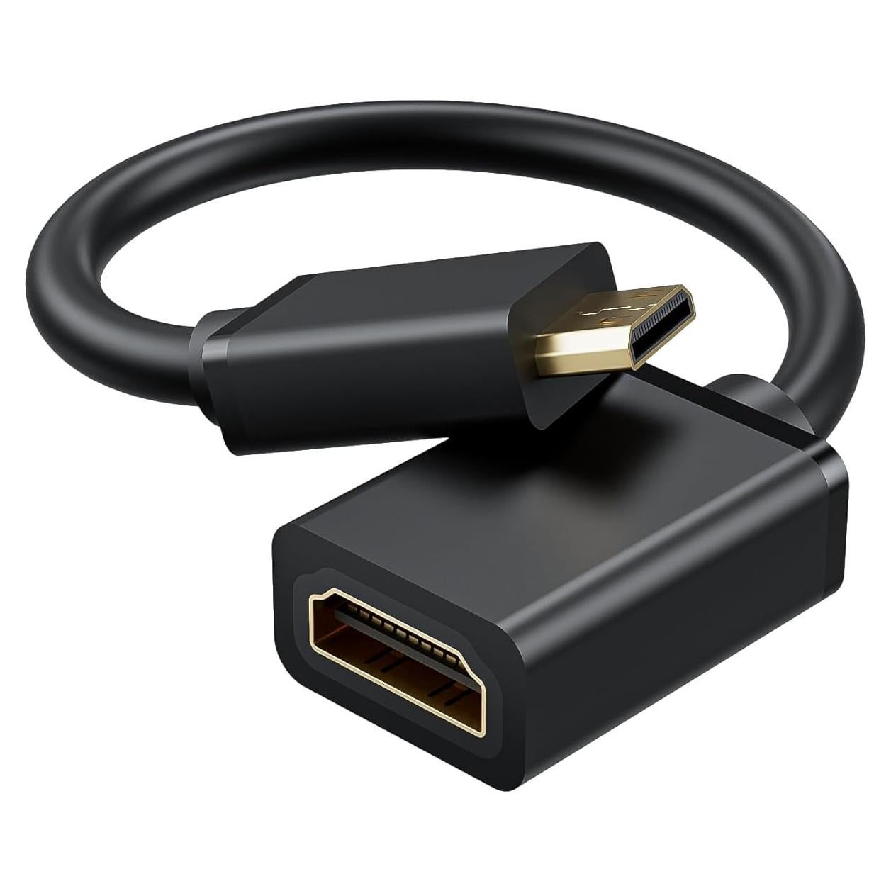 Adaptador Mini HDMI a HDMI LUKFOCAB 4K 30cm Soporta 18Gbps