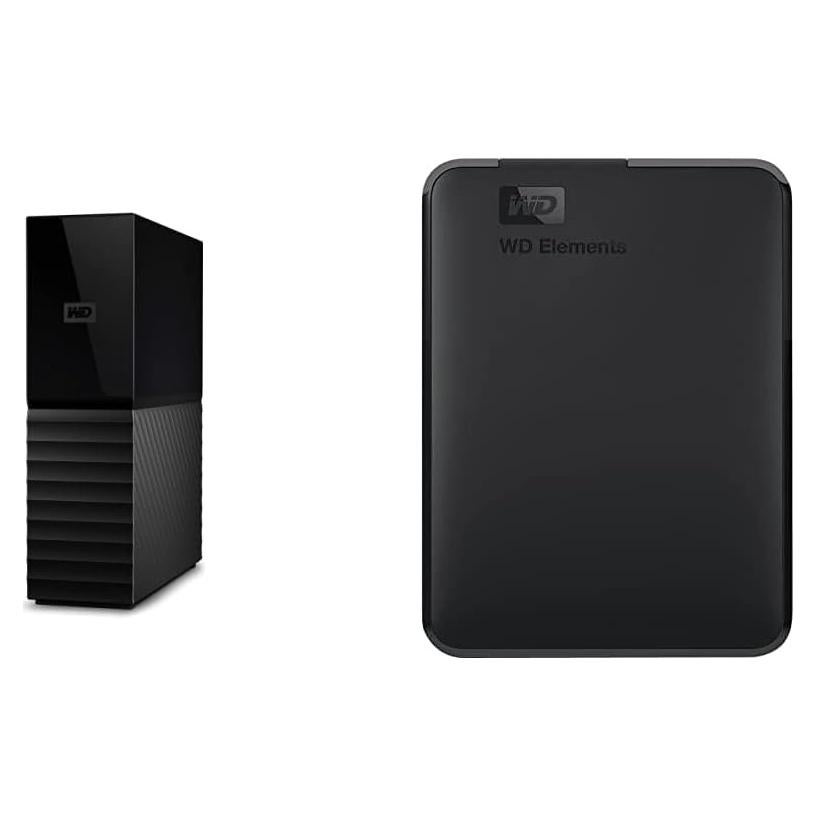 Disco Duro Externo 18TB WD Mi Libro + 5TB WD Elementos USB 3.0