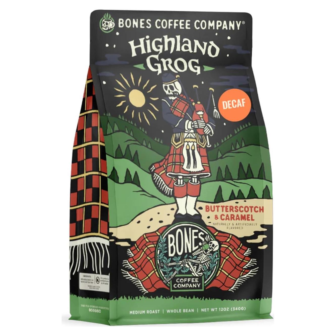 Café Descafeinado Sabor Caramelo de Mantequilla Bones 340g