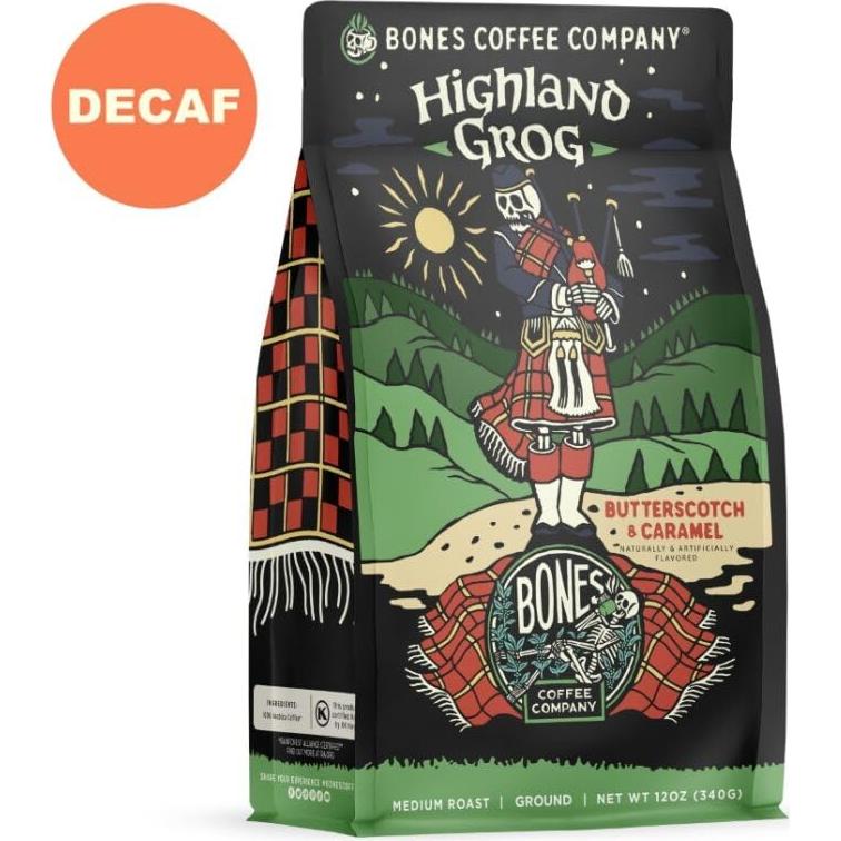 Café Descafeinado Sabor Caramelo de Mantequilla Bones 340g
