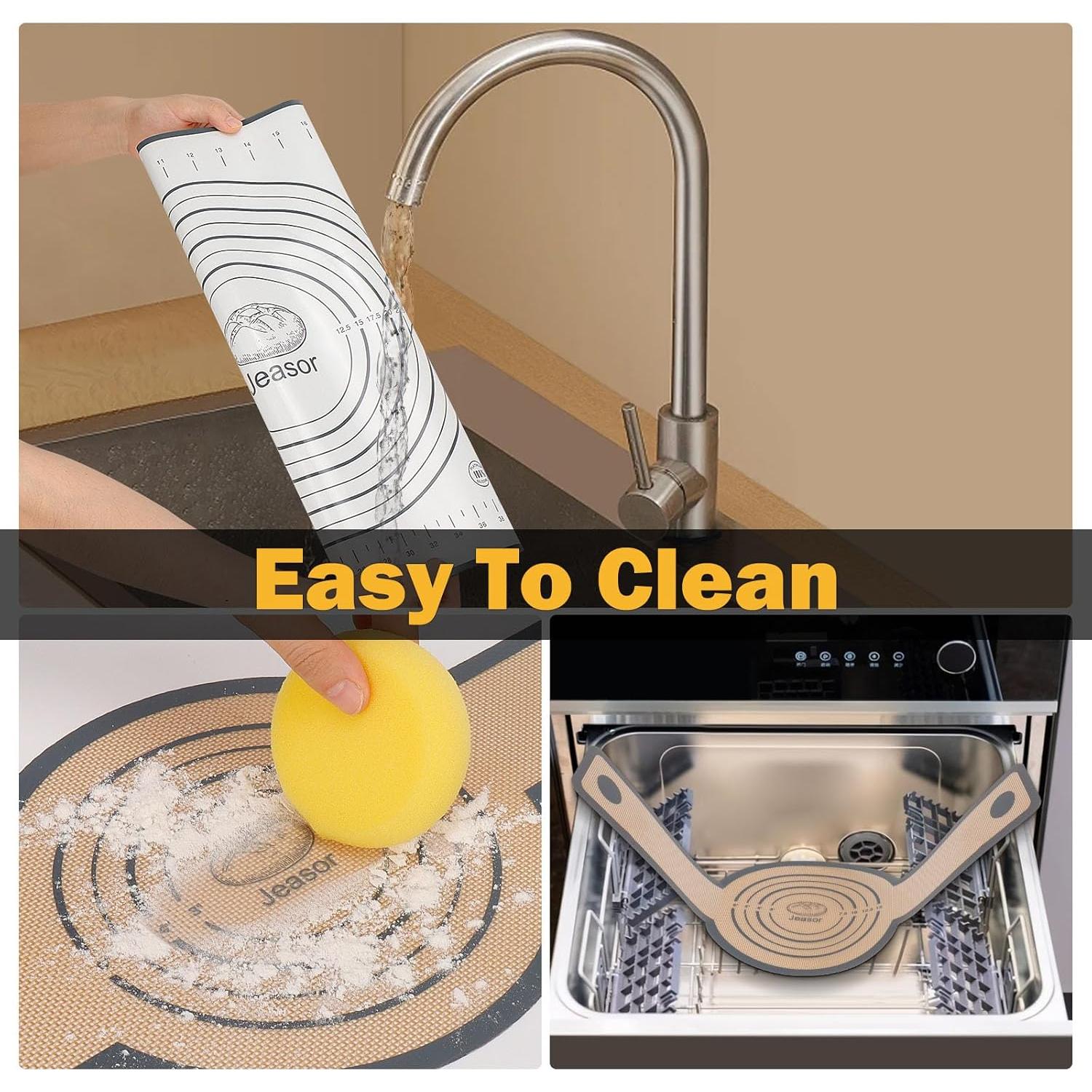 Juego de 3 Tapetes de Silicona Jeasor para Hornear 60x40cm