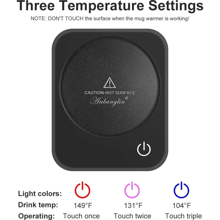 Calentador de Tazas Inteligente ANBANGLIN 20W Negro