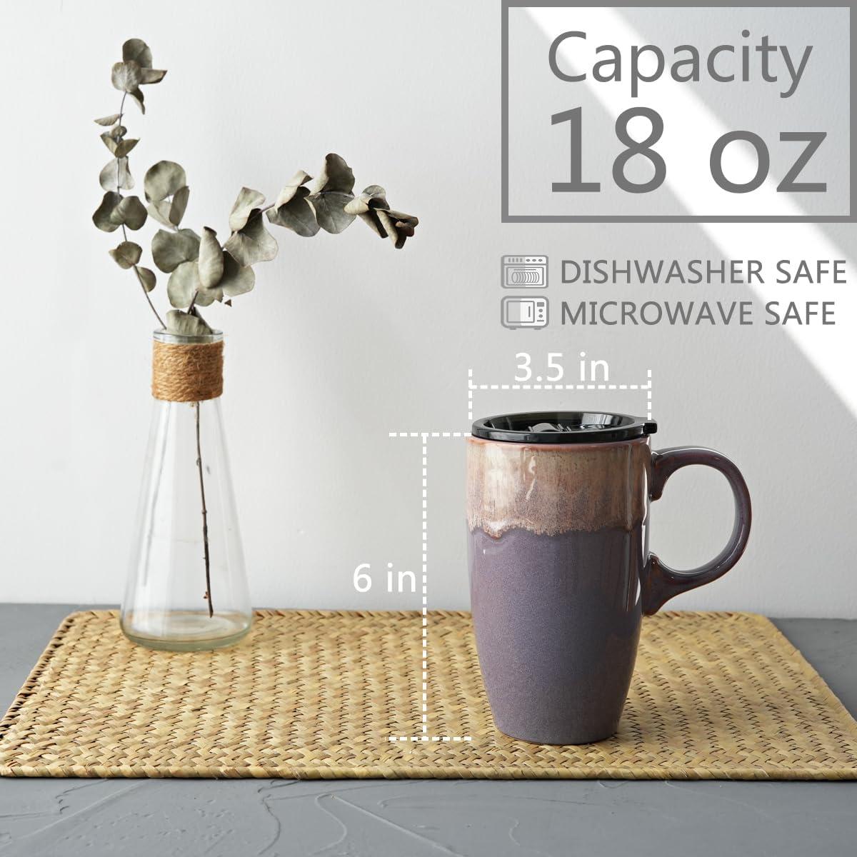 Taza de Viaje Cerámica Bosmarlin 532 ml Púrpura Profundo