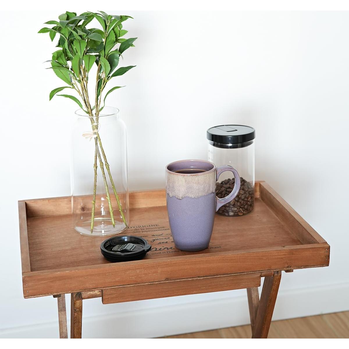 Taza de Viaje Cerámica Bosmarlin 532 ml Púrpura Profundo