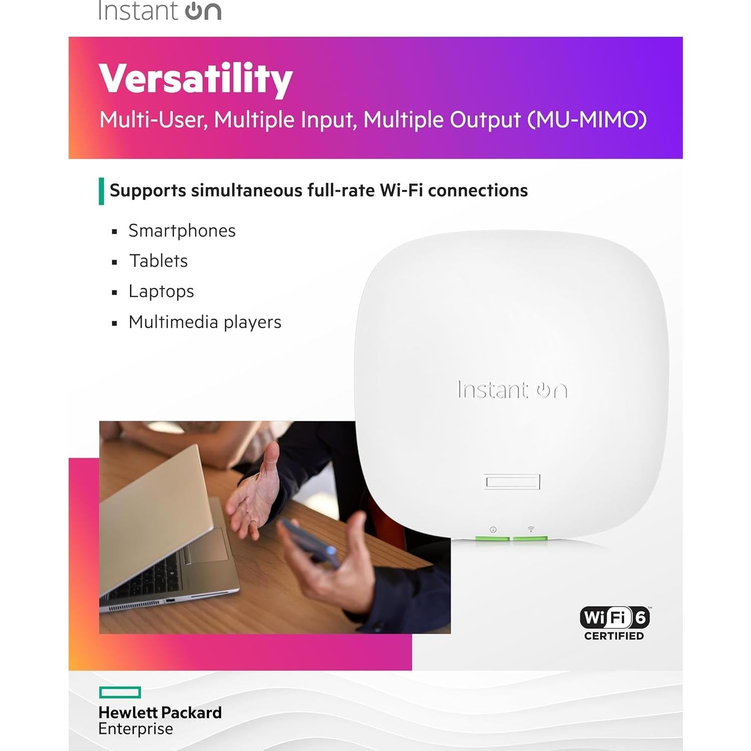 Punto de Acceso Inalámbrico HPE Instant On AP22 - Paquete de 3