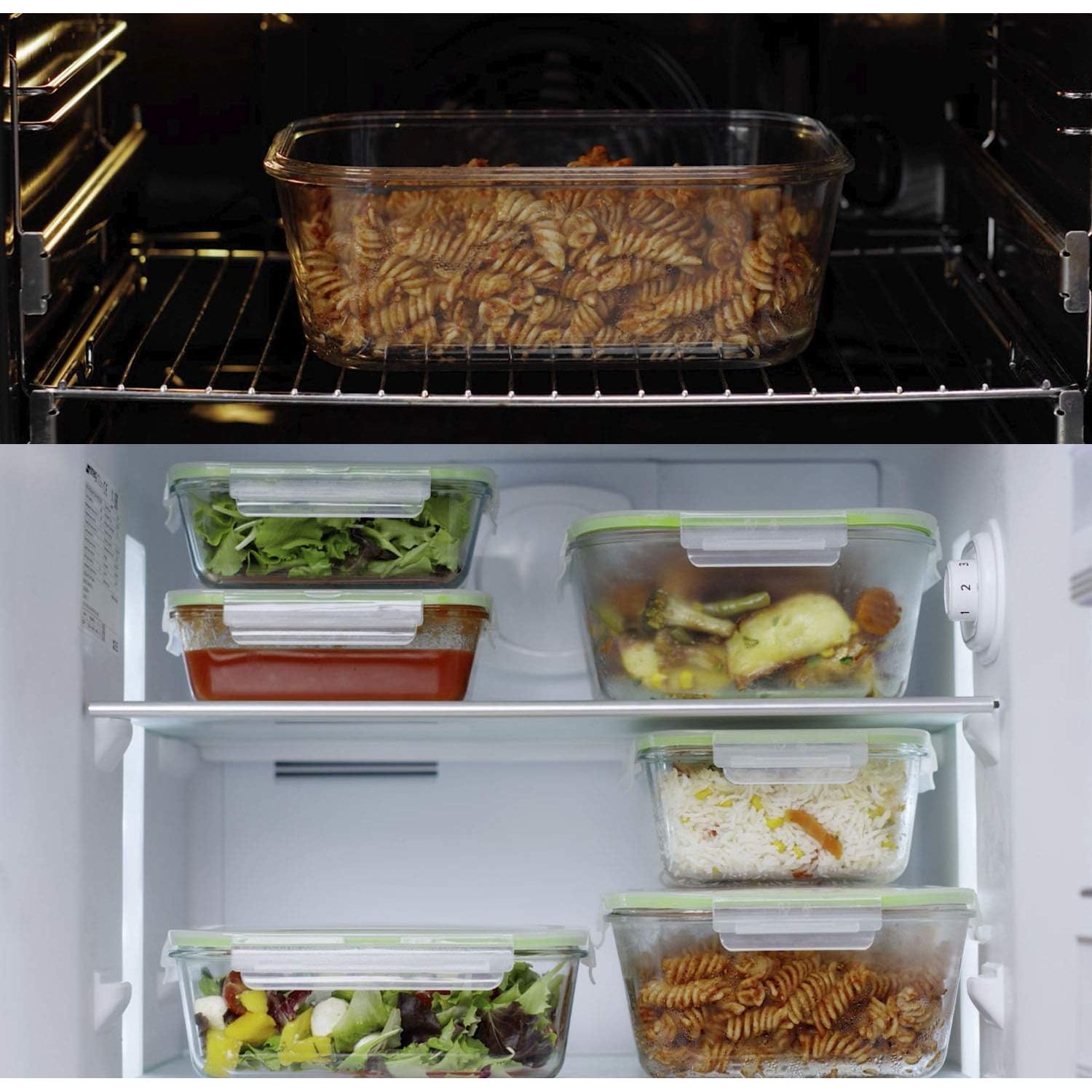 Set de Contenedores de Almacenamiento de Vidrio 3 Piezas 3.54L