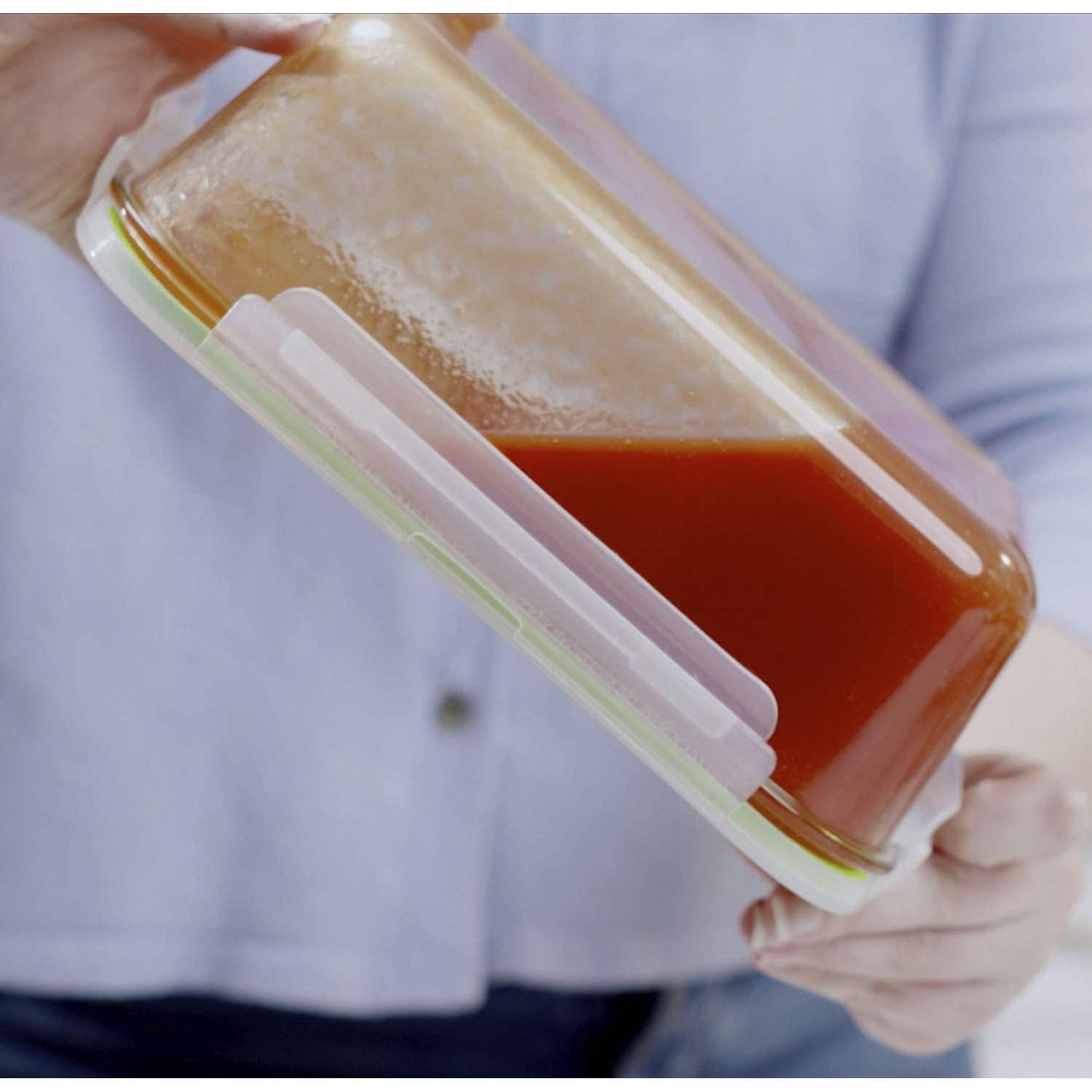 Set de Contenedores de Almacenamiento de Vidrio 3 Piezas 3.54L