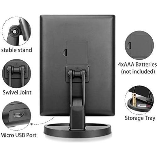 Espejo de Maquillaje Infitrans Trifold con Luces LED 1X 2X 3X