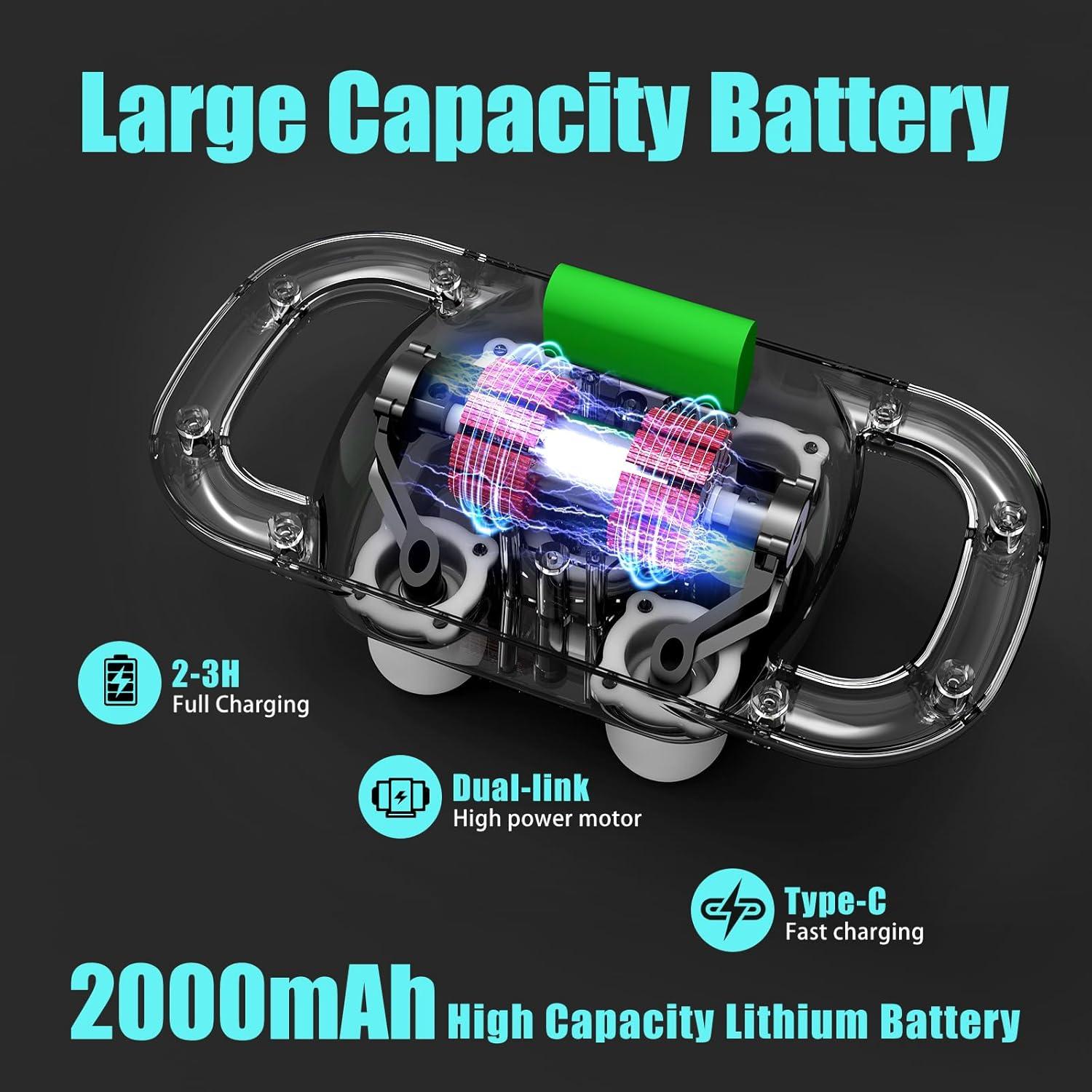 Pistola de Masaje Eléctrica SUPBAND HY-ST2024 4 Cabezas Gris