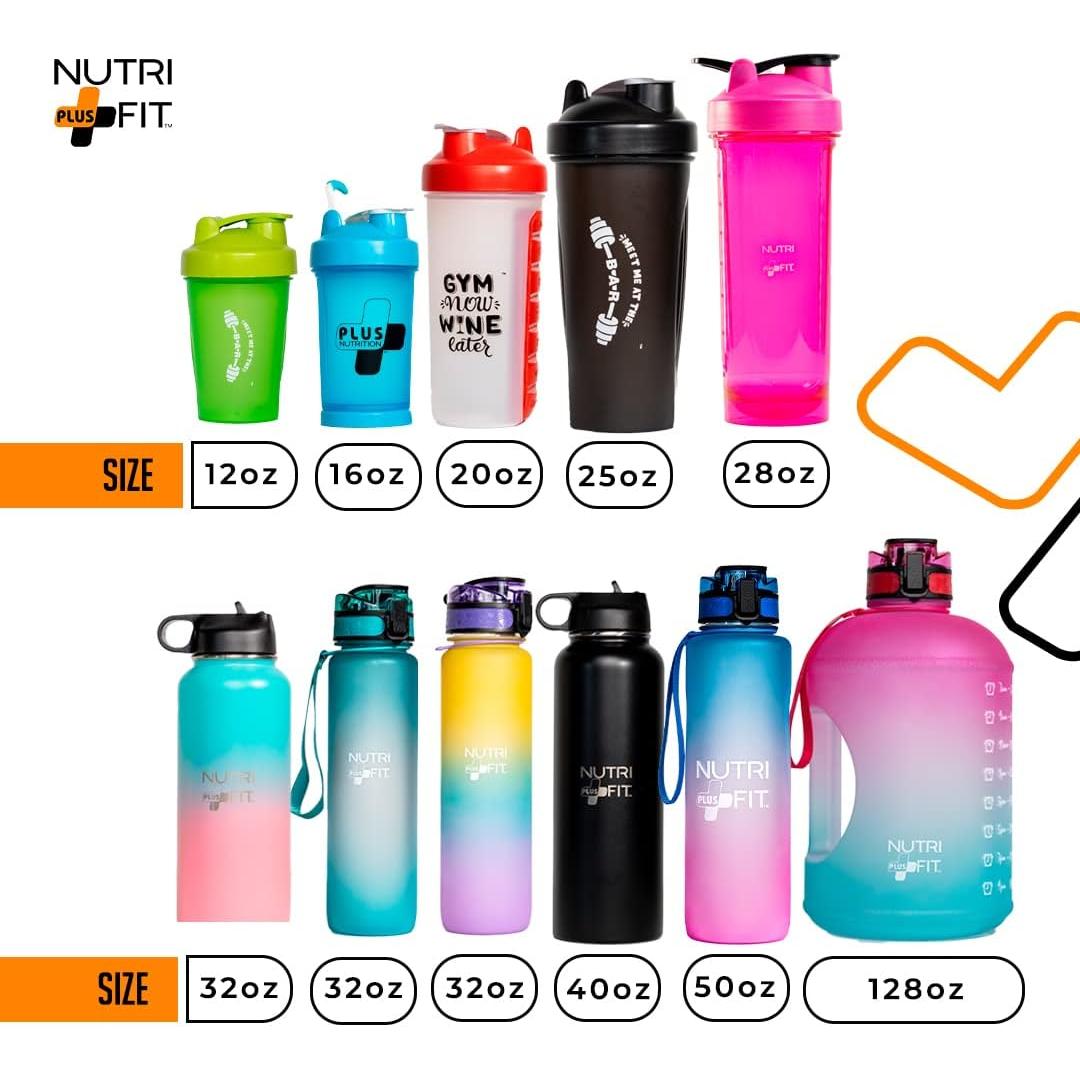 Botella de Agua Motivacional Nutrifit 0.95L a Prueba de Fugas