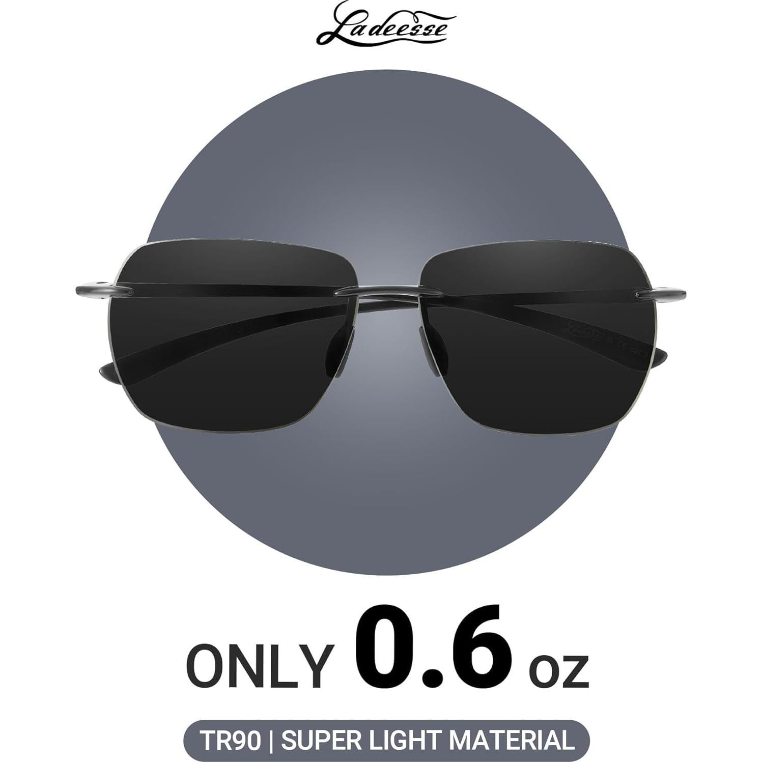 Gafas de sol polarizadas LADEESSE para hombres UV protección