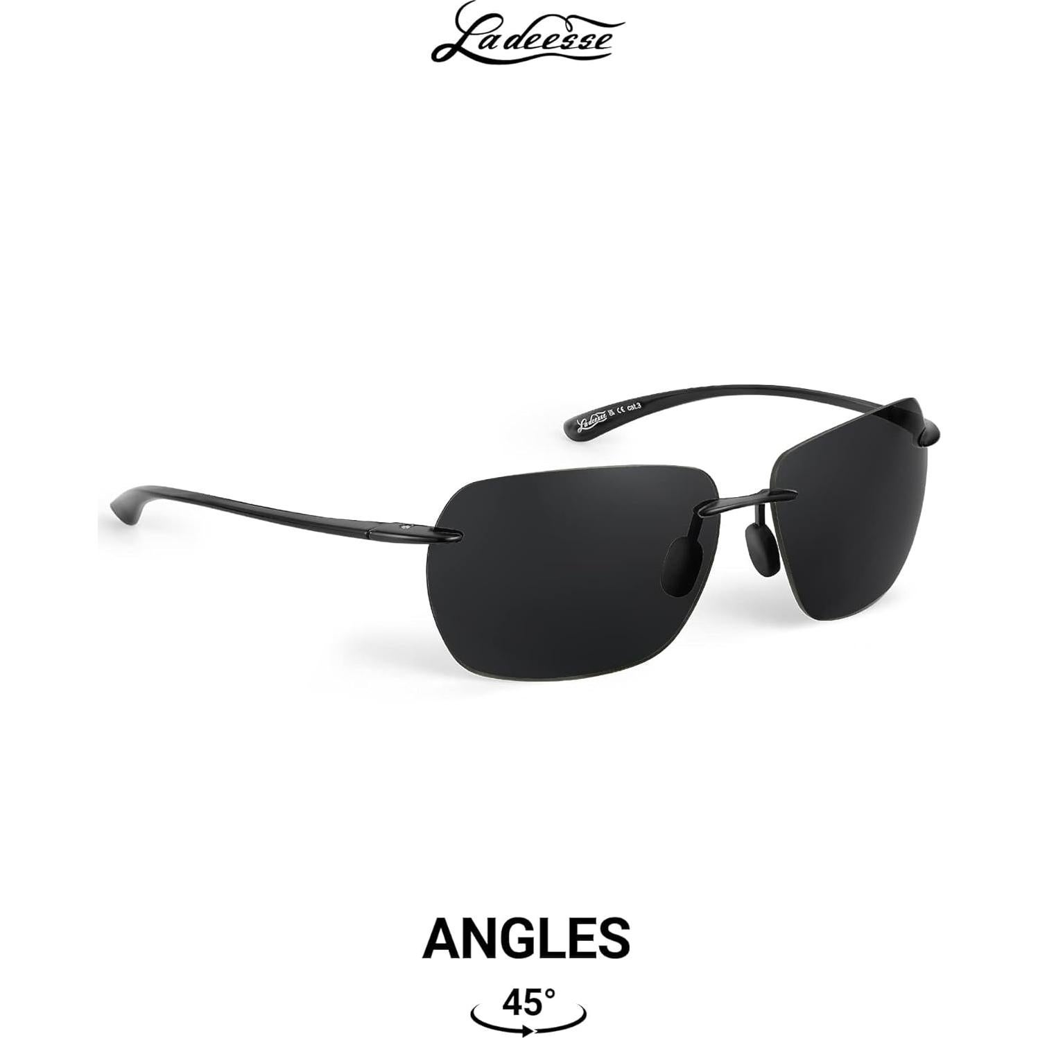 Gafas de sol polarizadas LADEESSE para hombres UV protección