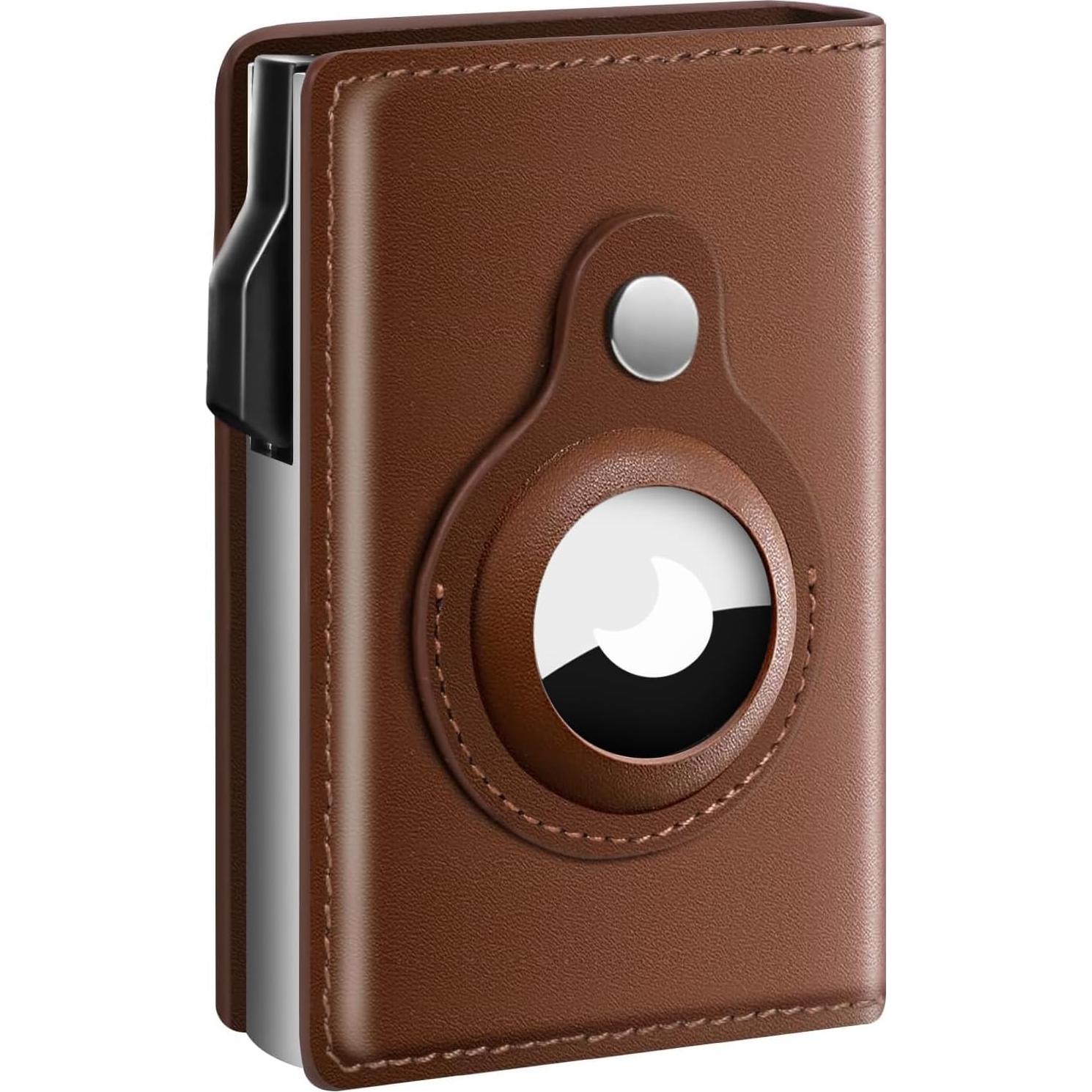 Billetera Minimalista RFID para Hombres Marrón - Clip Dinero