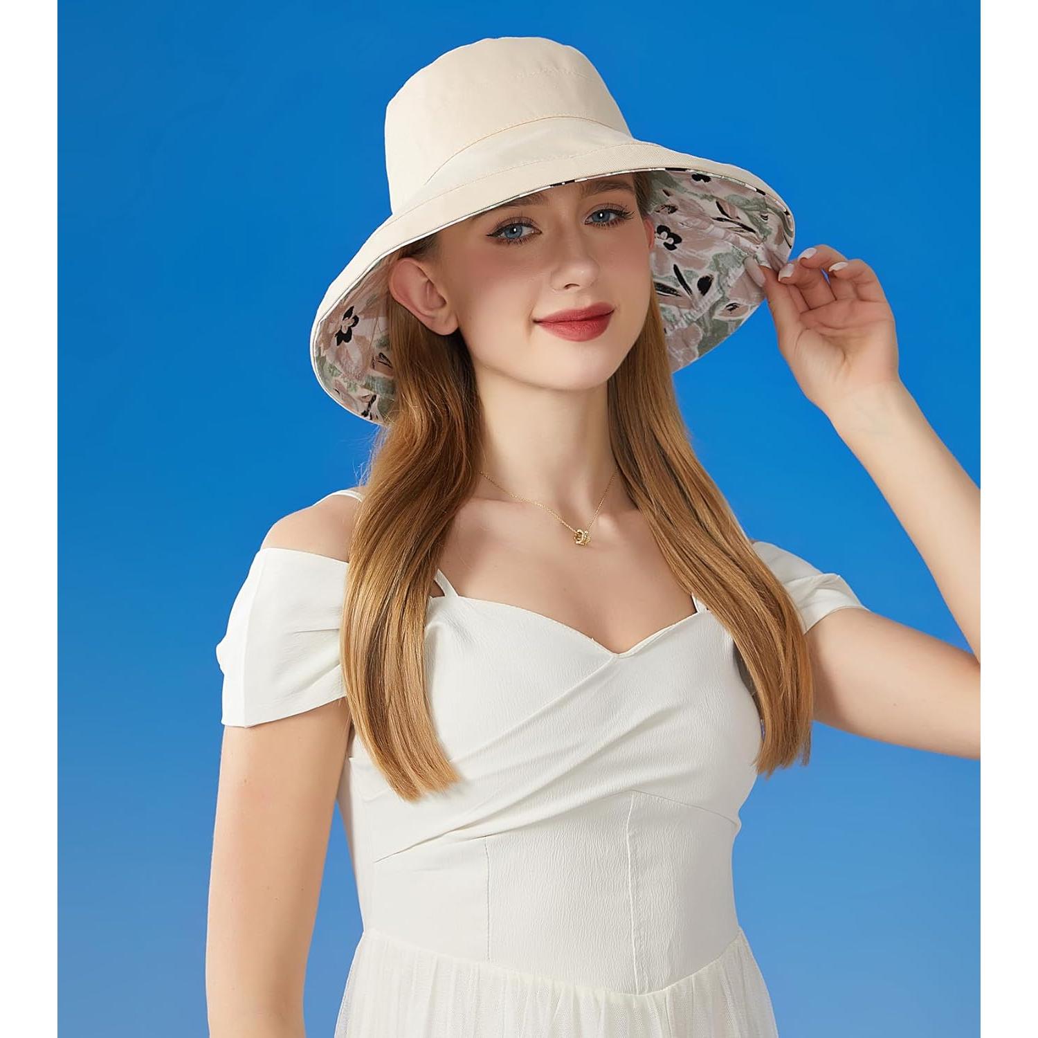 Sombrero de Sol Reversible HUAMULAN Beige Protección UV