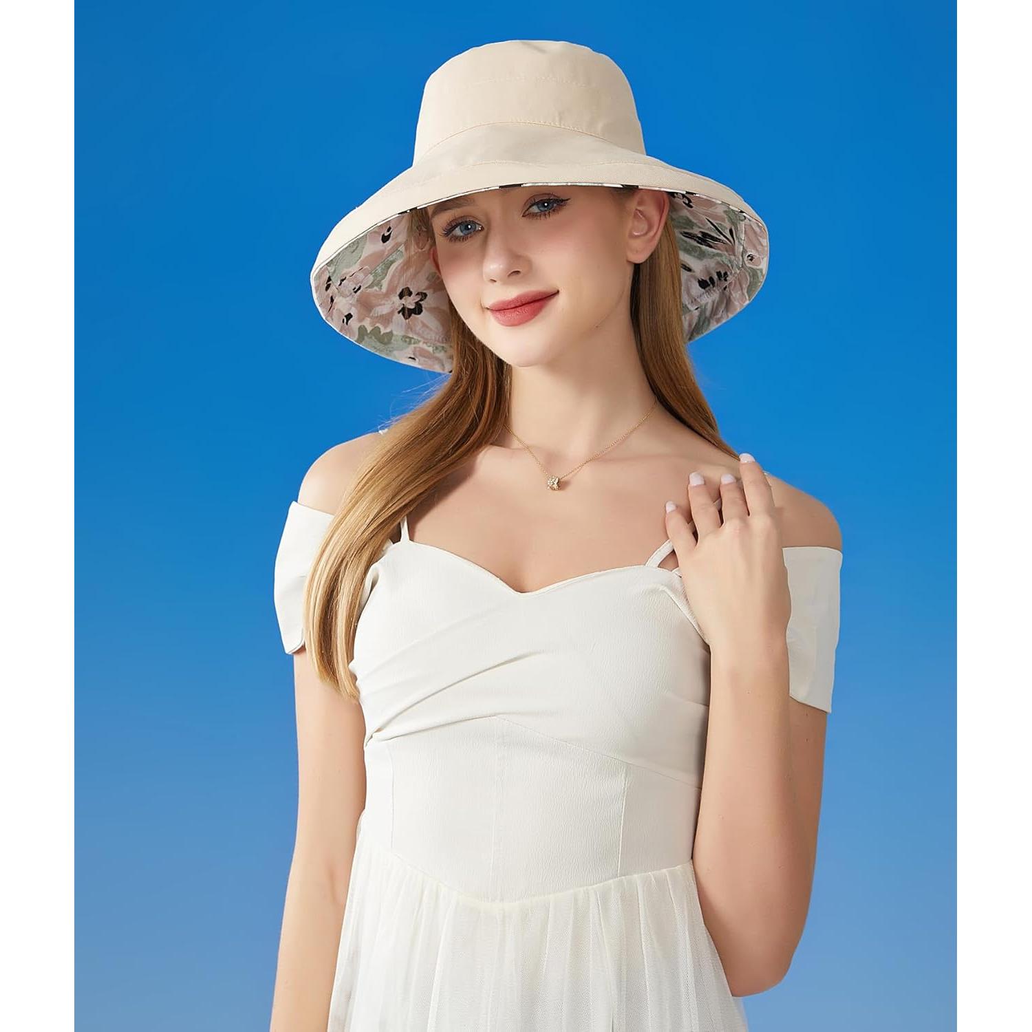 Sombrero de Sol Reversible HUAMULAN Beige Protección UV