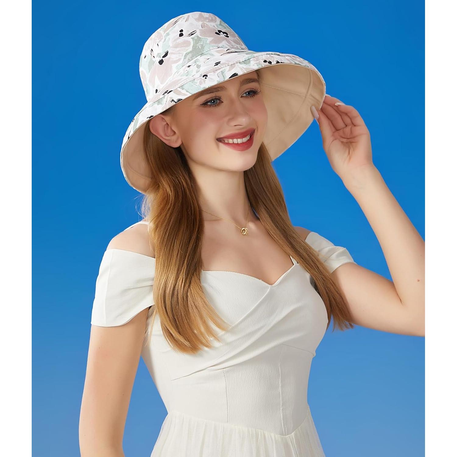 Sombrero de Sol Reversible HUAMULAN Beige Protección UV