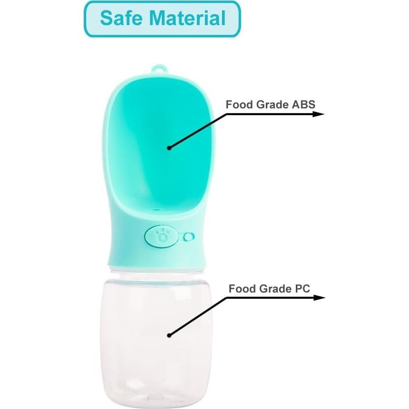 Botella de Agua Portátil para Perros VehiGo 350 ml Verde