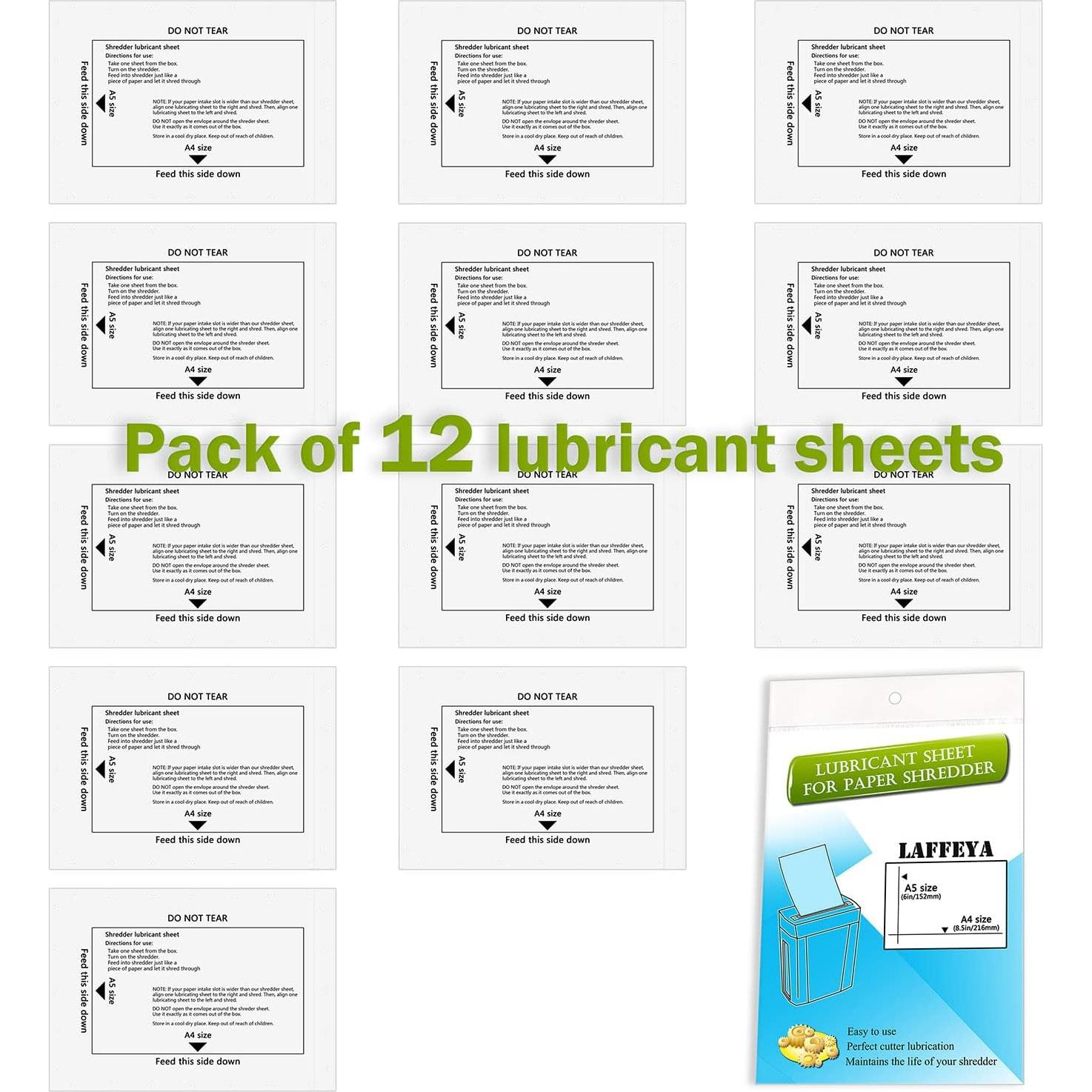 Hojas de Lubricación y Afilado Laffeya para Trituradoras - 12 Unidades