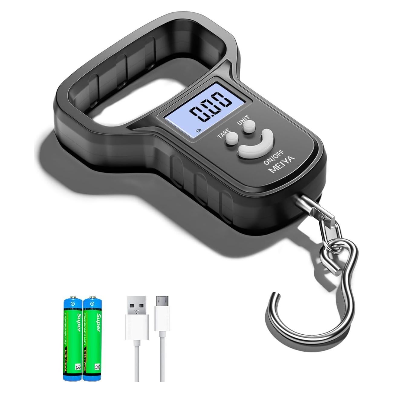 Balanza de Pesca MEIYA Digital 49.9 kg Pantalla LCD USB-C