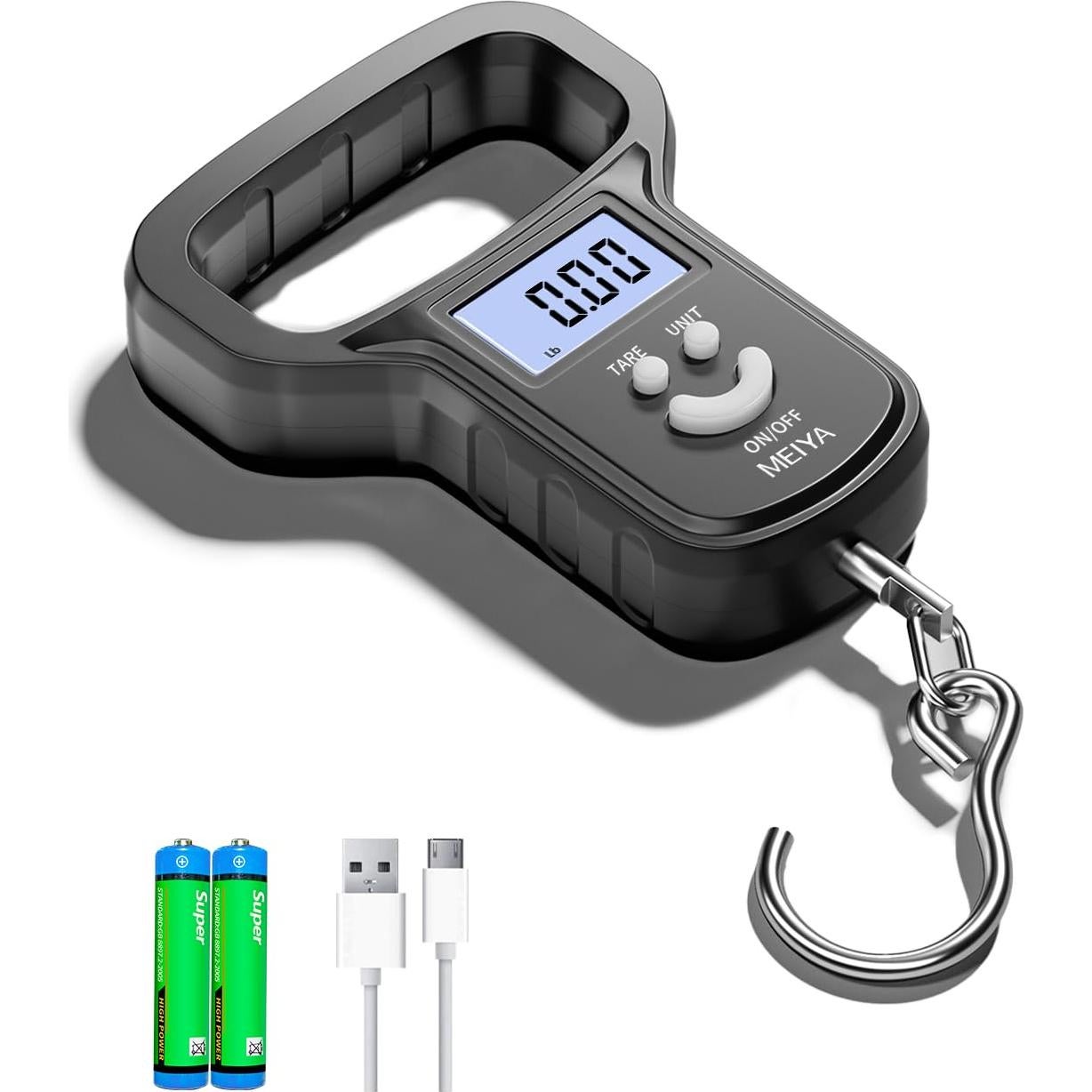 Balanza de Pesca MEIYA Digital 49.9 kg Pantalla LCD USB-C