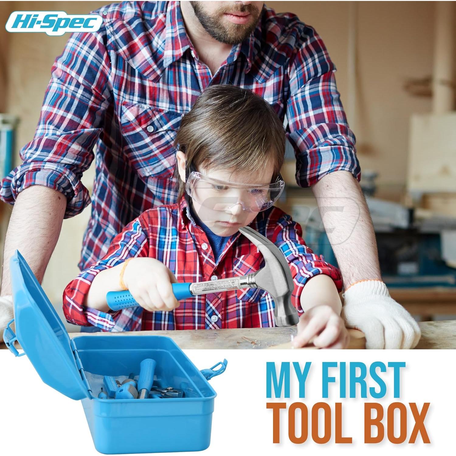 Juego de Herramientas Hi-Spec 17 Piezas para Niños en Caja de Metal