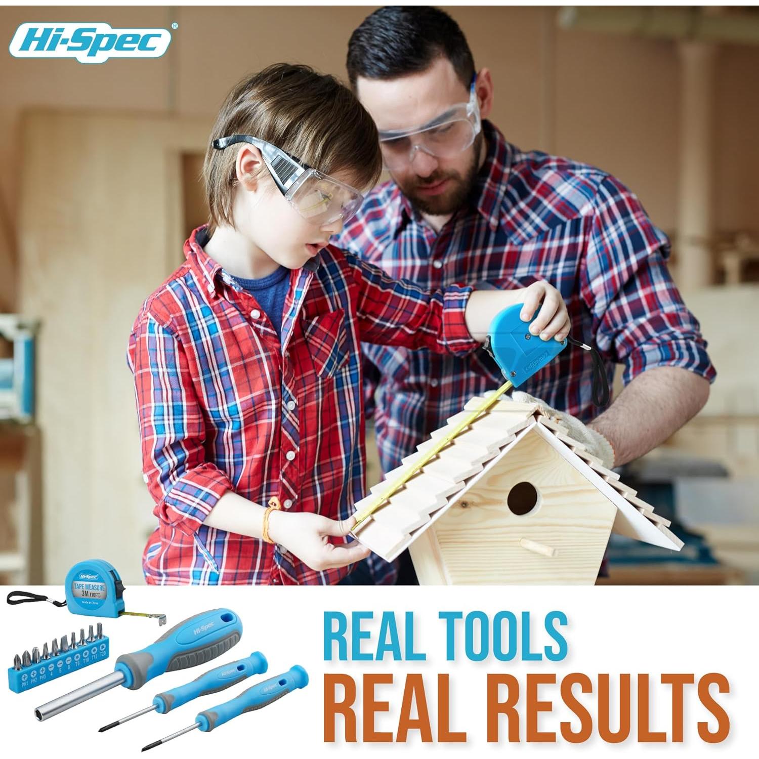 Juego de Herramientas Hi-Spec 17 Piezas para Niños en Caja de Metal