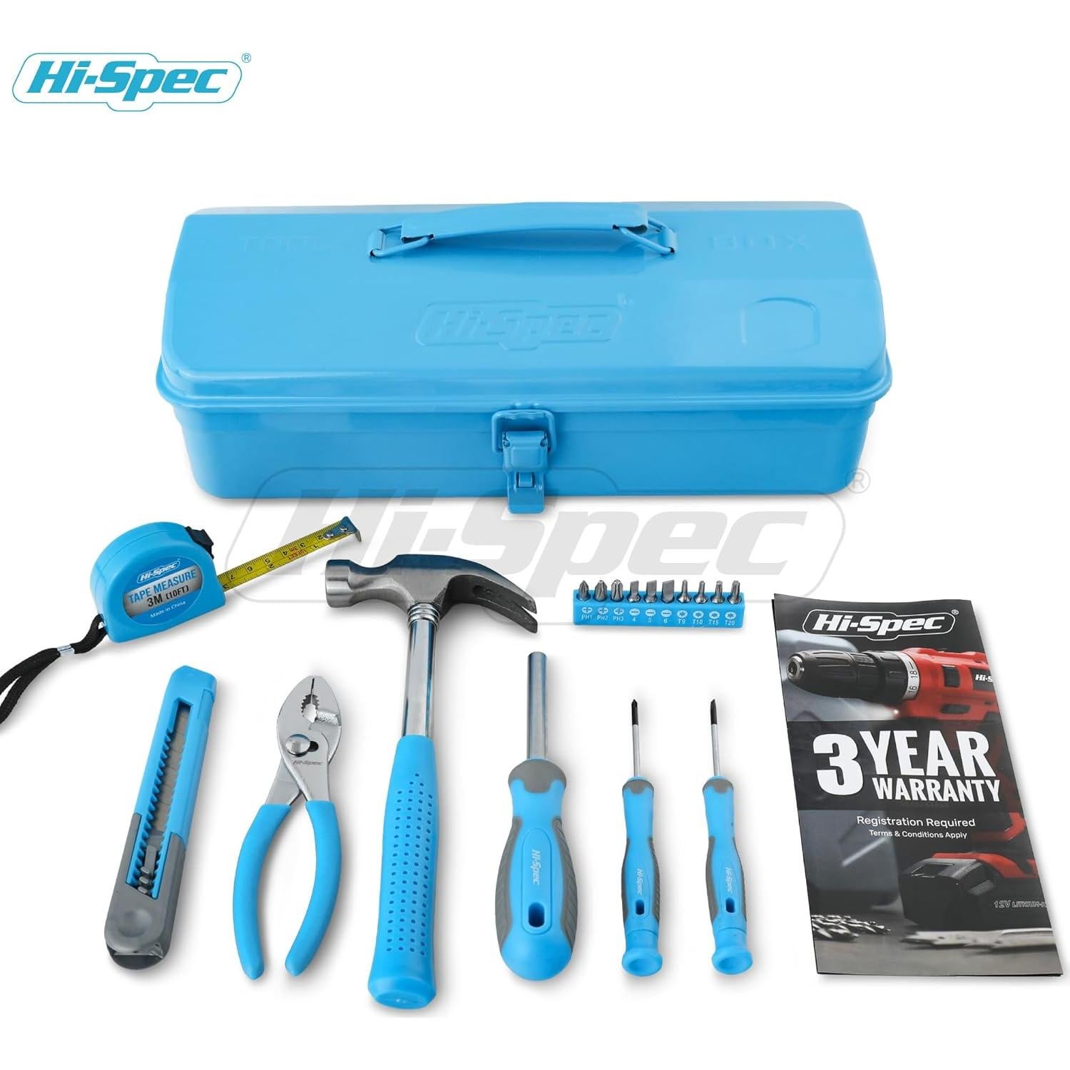 Juego de Herramientas Hi-Spec 17 Piezas para Niños en Caja de Metal