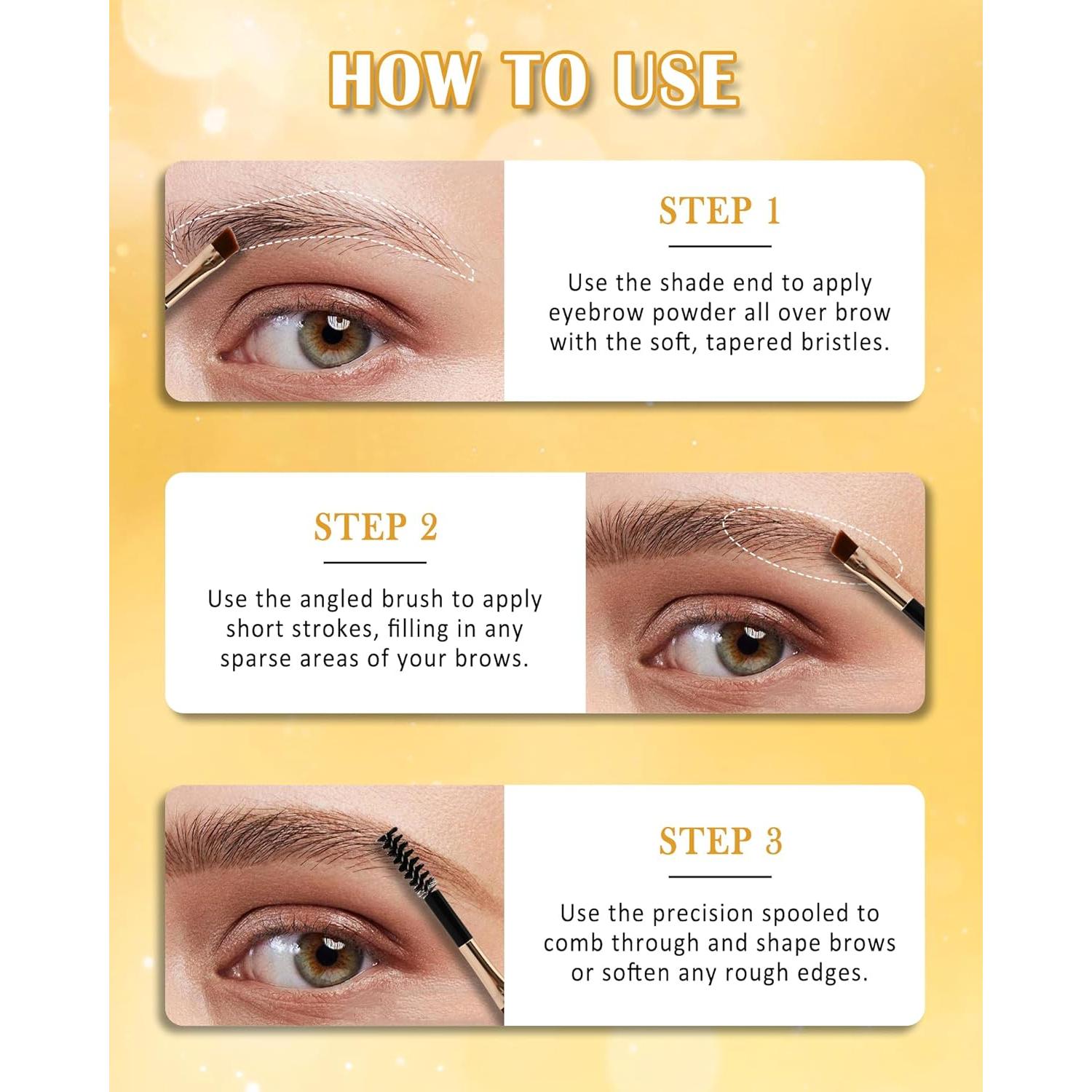 Kit de Polvo para Cejas - Paleta 2 Colores Impermeable