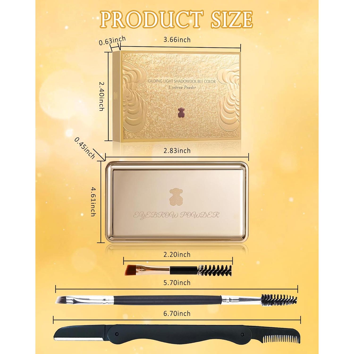 Kit de Polvo para Cejas - Paleta 2 Colores Impermeable