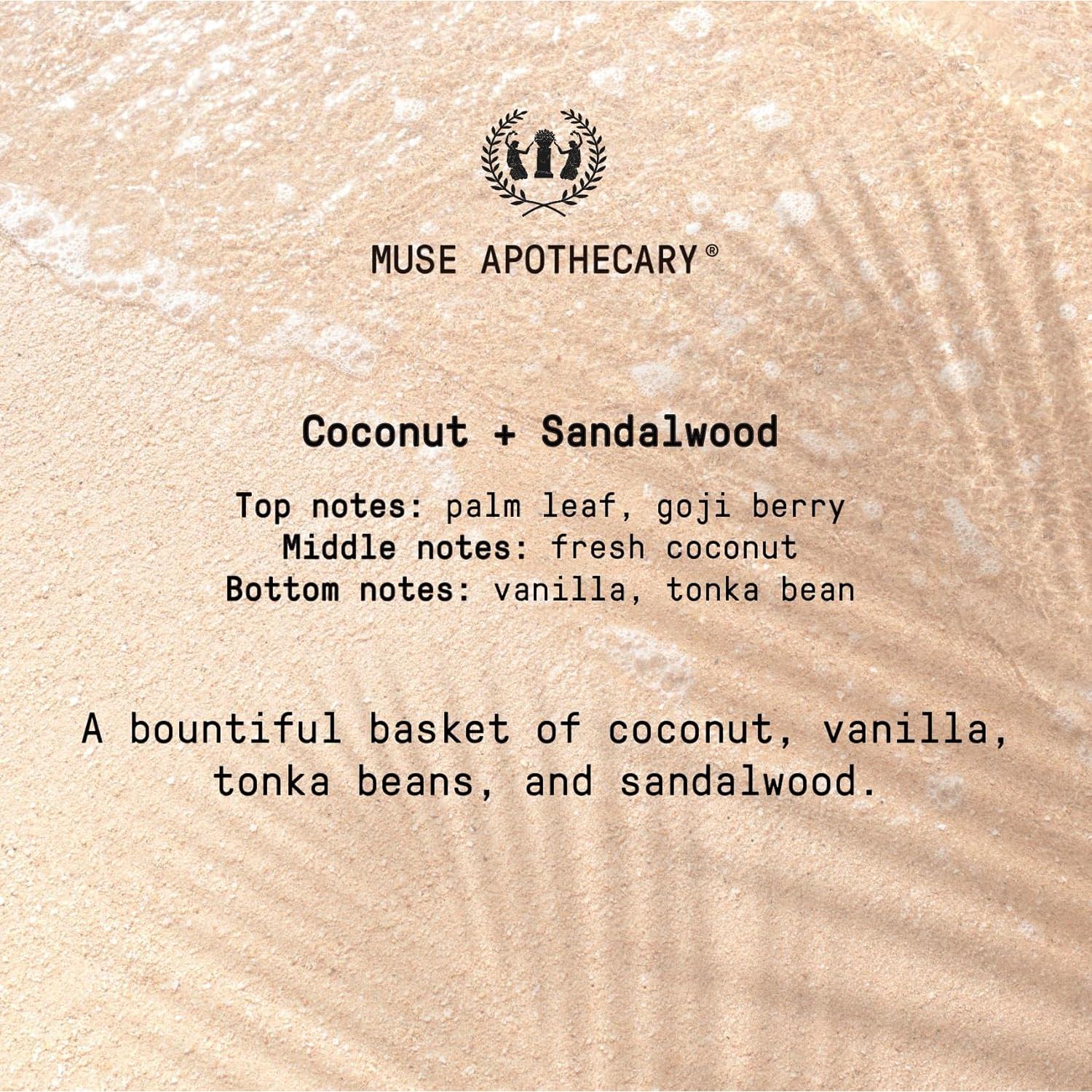 Gel de Ducha Hidratante Muse Apothecary 946ml Coco y Sándalo