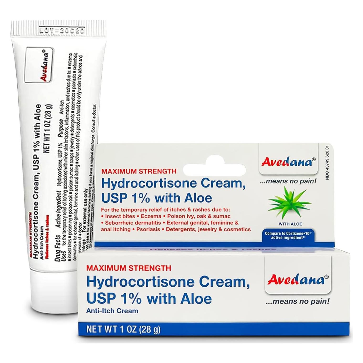 Crema Hidrocortisona 1% Avedana 28g con Aloe Vera - Antipicazón