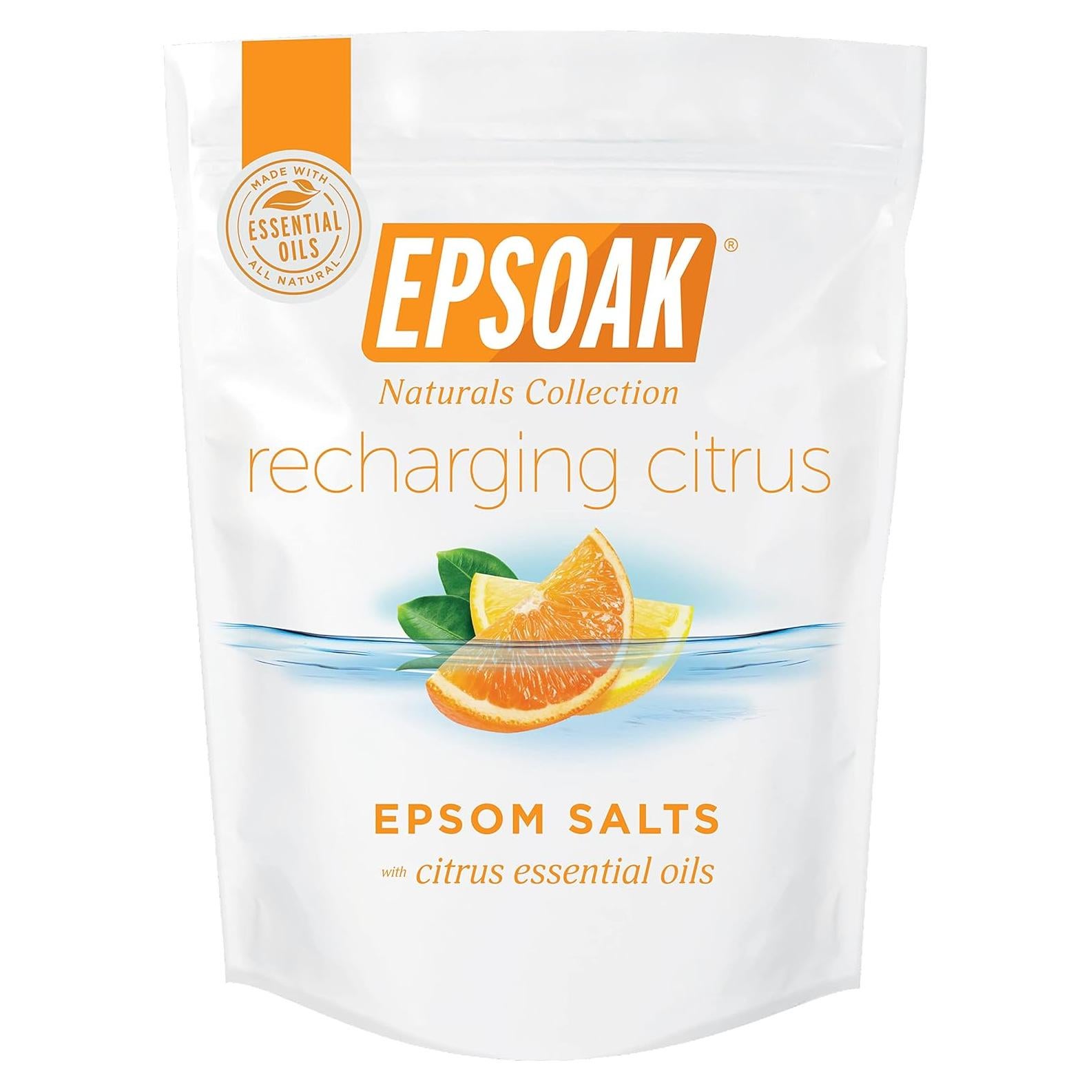 Sal de Epsom Epsoak 0.91 kg Aroma Cítrico Rejuvenecedor