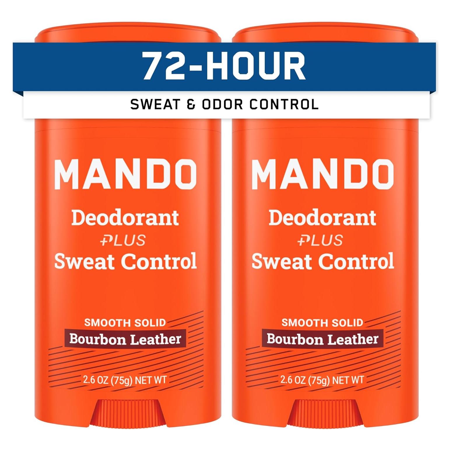 Desodorante Antitranspirante Mando 74.9 g Paquete de 2 - Aroma Cuero Bourbon