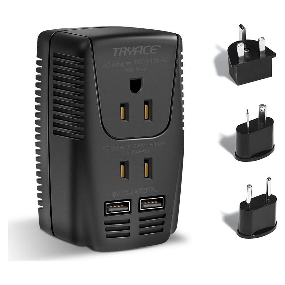 Convertidor de Voltaje TryAce 2000W 220V a 110V con USB
