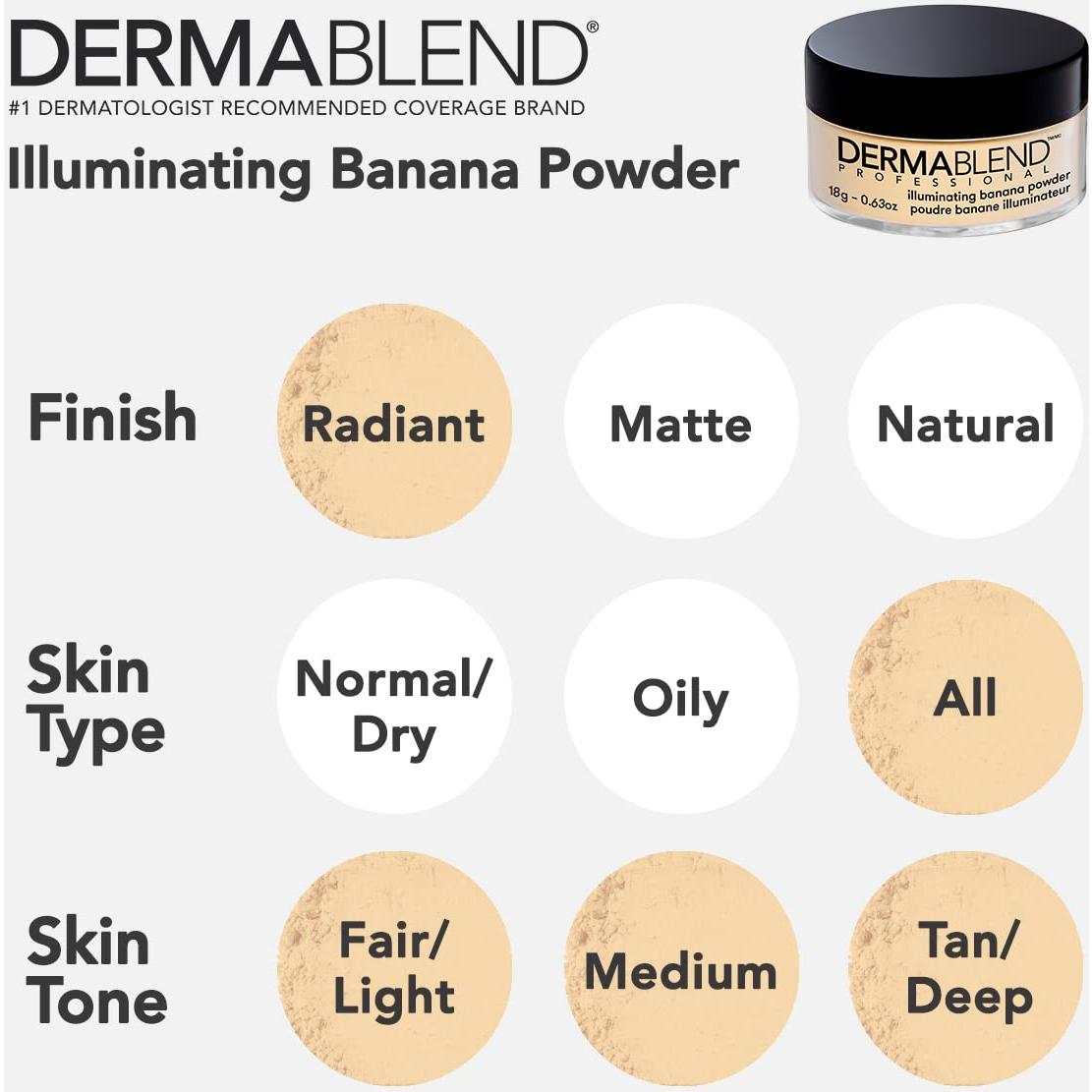 Polvo Suelto Fijador Dermablend Banana 17.8g - Maquillaje