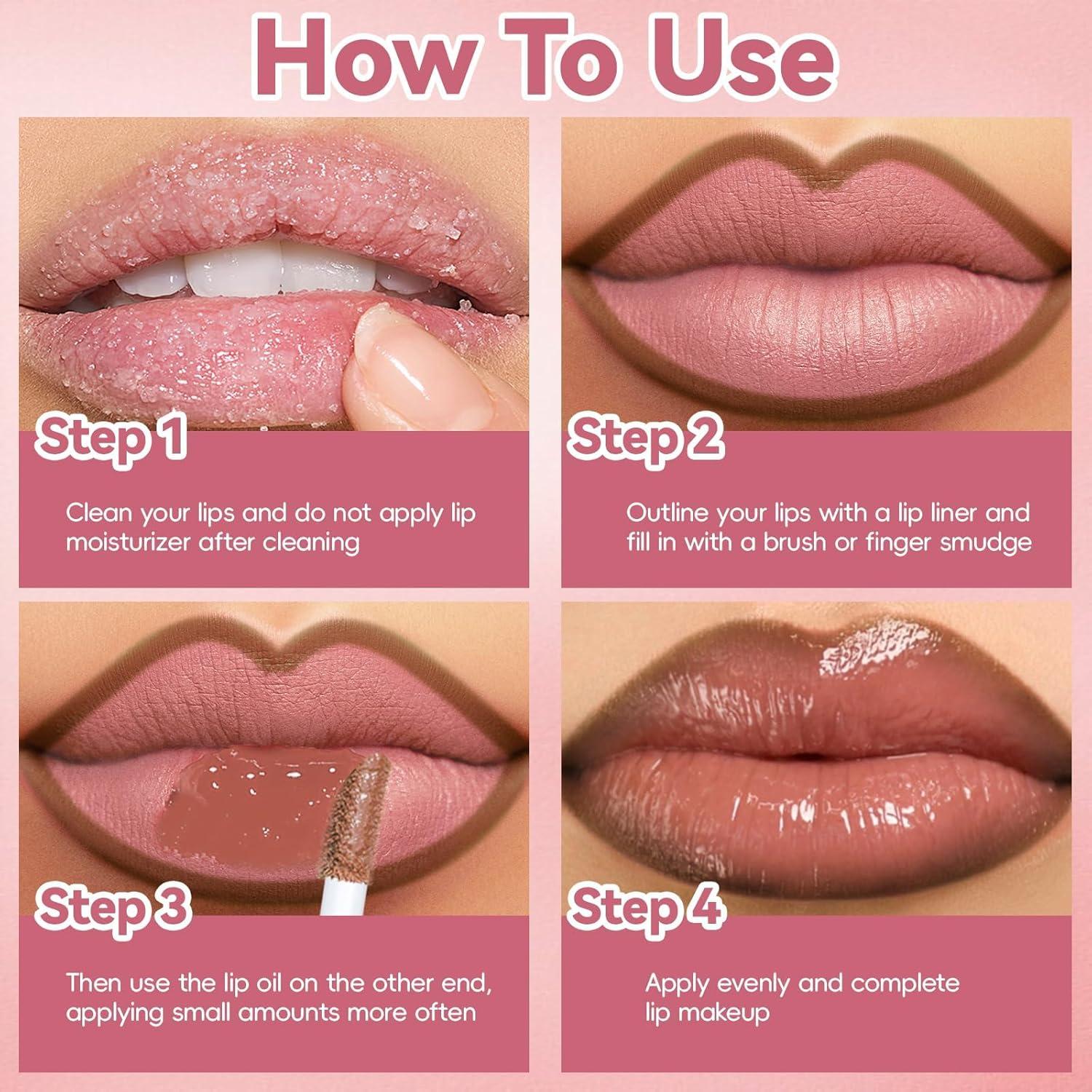 Kit de Labios - Lápiz Labial y Brillo Efecto Espejo 25g