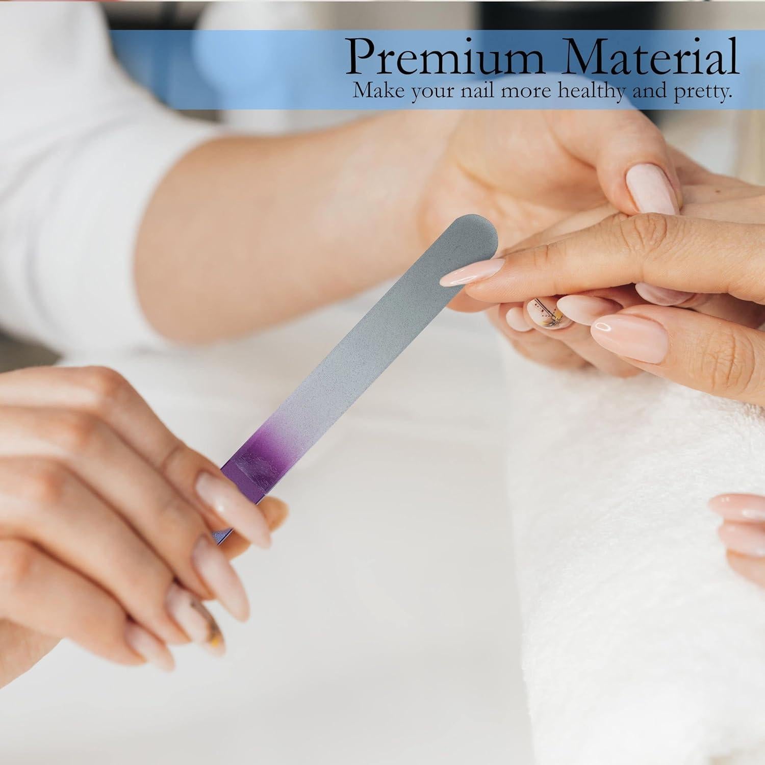 Set de 3 Limás de Uñas de Cristal P2P Nails - Azul