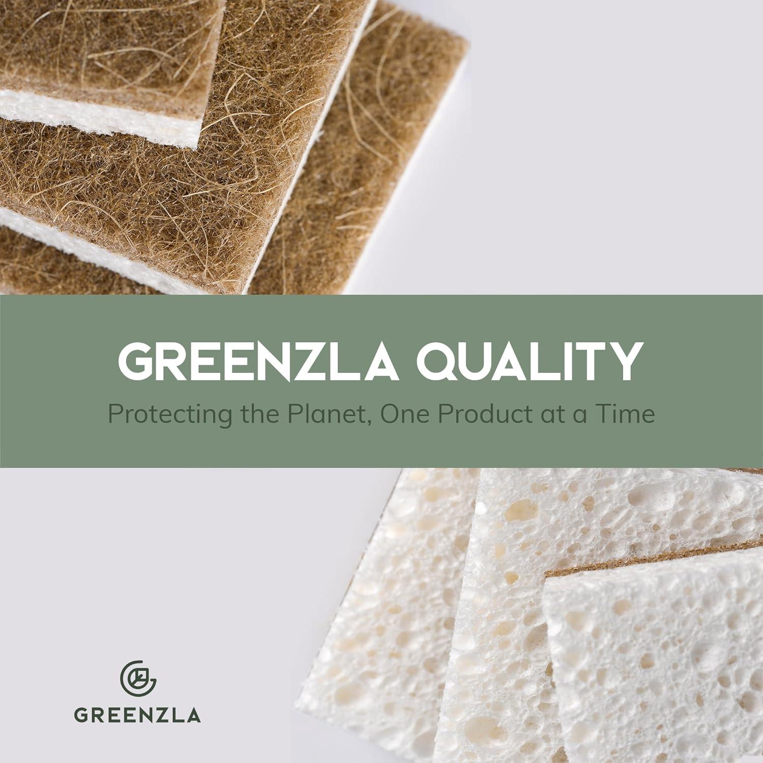 Esponjas de Cocina Naturales Greenzla - Paquete de 6 Biodegradables