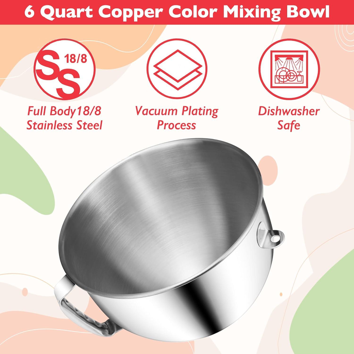 Tazón Mezclador Acero Inoxidable 6 Cuartos Wiselet