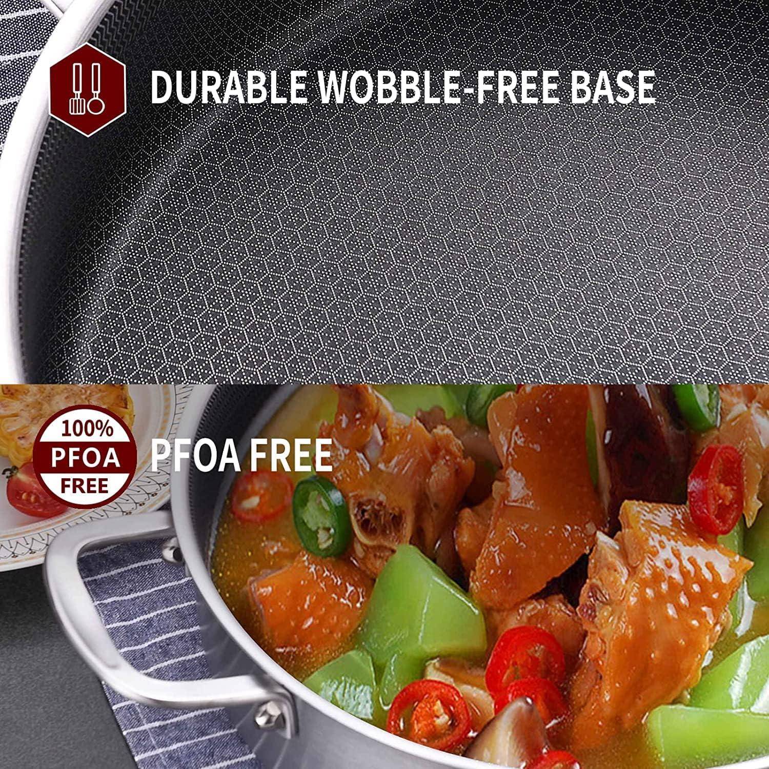 Sartén de Acero Inoxidable Tri-Ply 3QT LOLYKITCH con Tapa