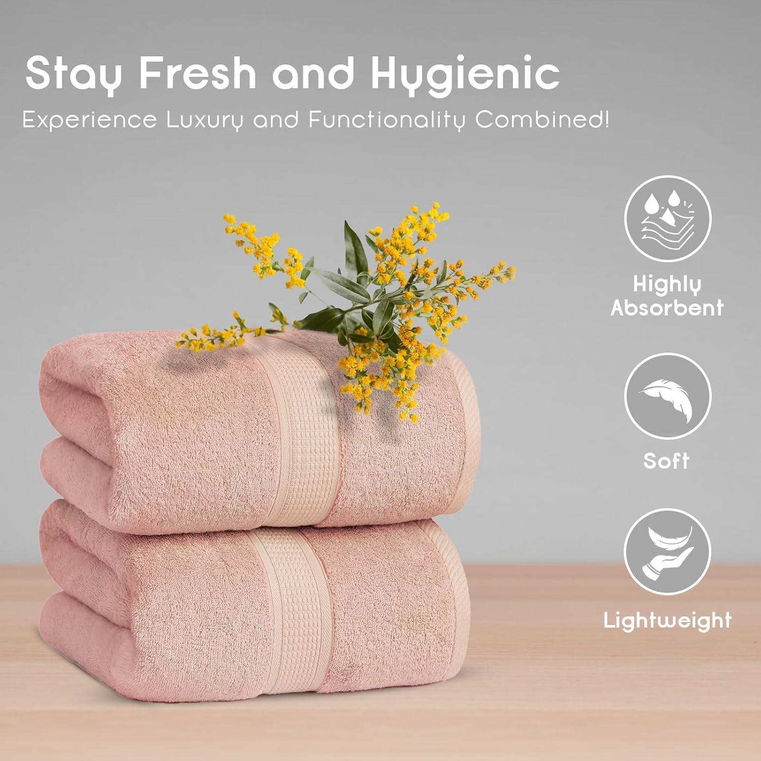 Toallas de Baño Jumbo Ariv Rosa Claro 2 Unidades 89x178 cm