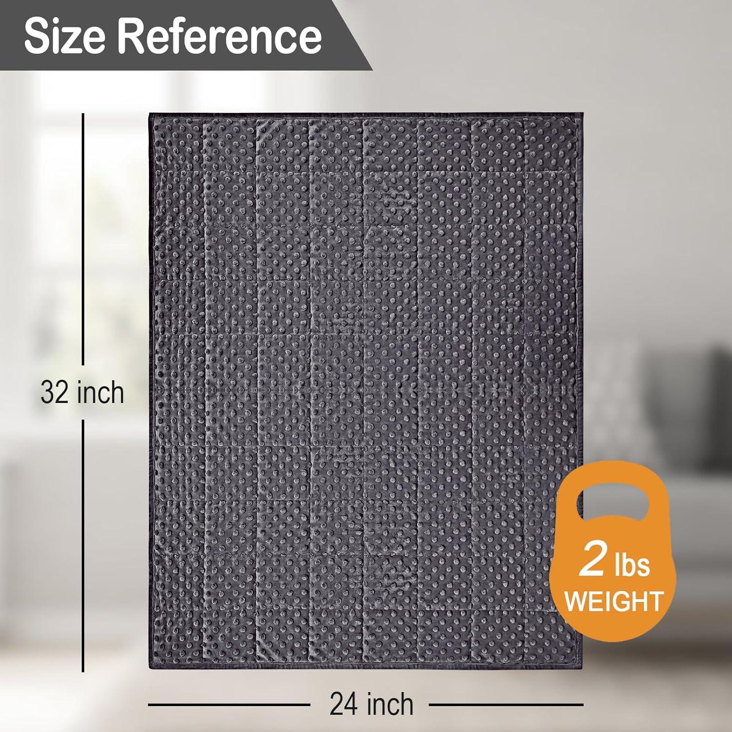 Manta con peso YUSRA 0.9kg Gris oscuro 61x81cm Terciopelo